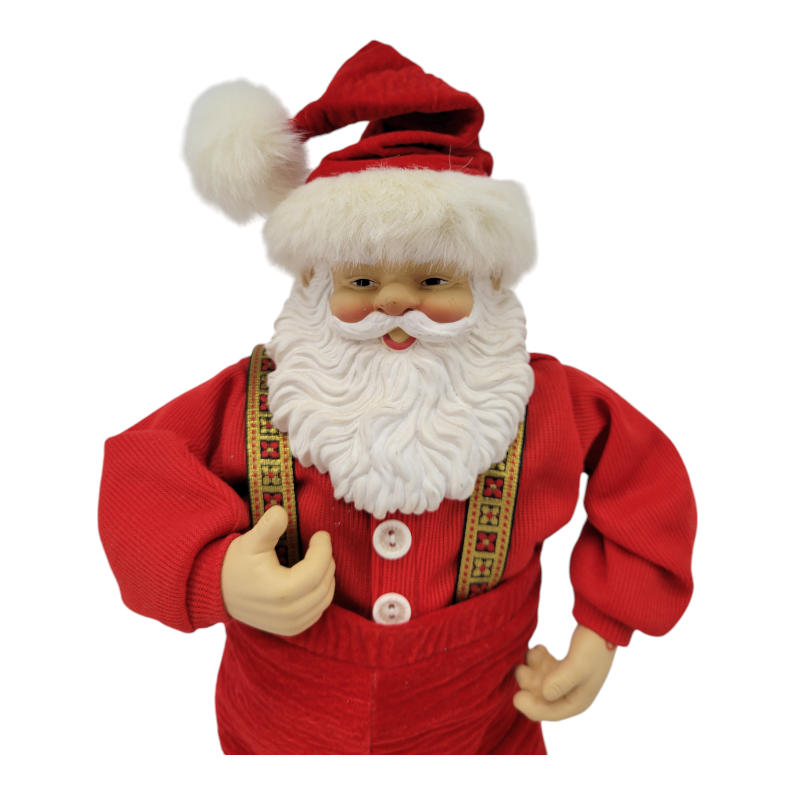 Vintage 1998 Christmas Fantasy Jingle Bell Rock Dancing Santa Animated Decor