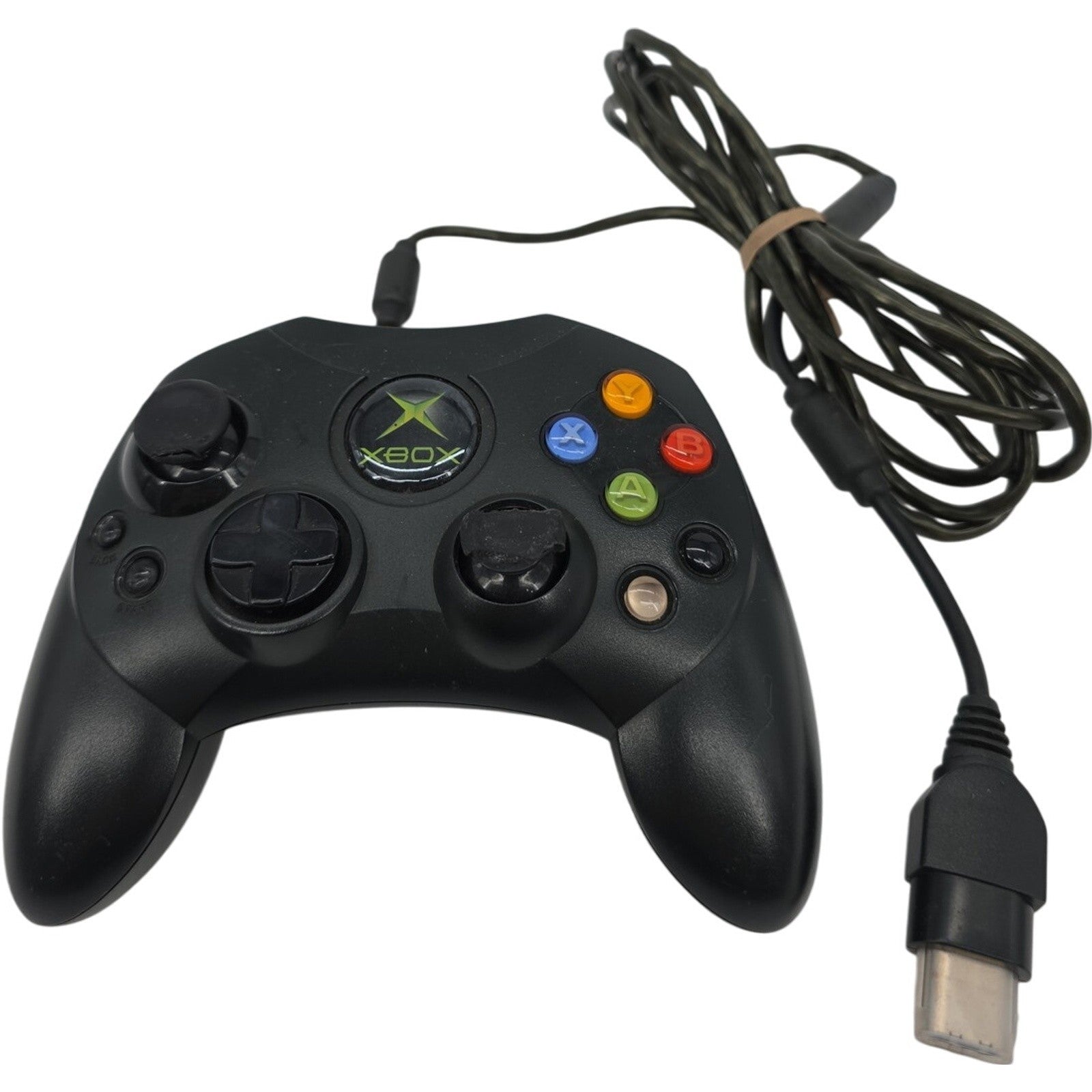 Microsoft Xbox Controller S Black Wired Gamepad Original for Parts Only