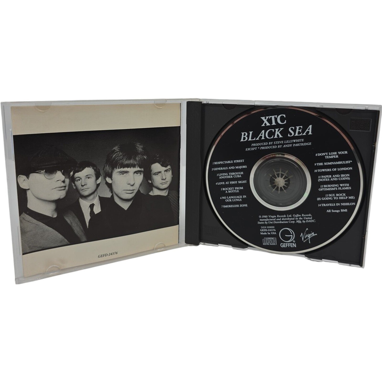 XTC Black Sea CD Album Geffen/Virgin Records 1980 Contains 3 Additional Tracks