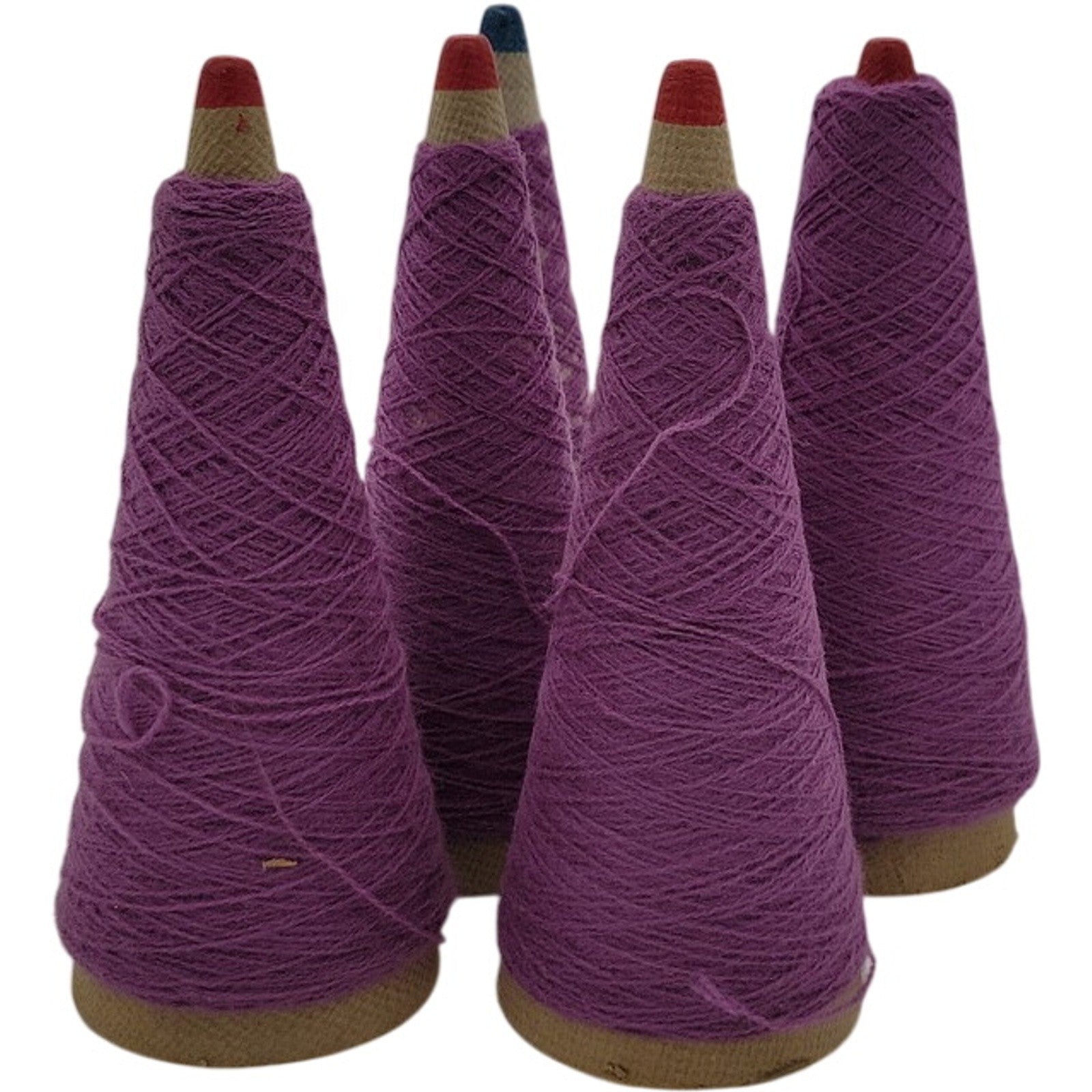 Vintage Phoenix Dye Works Vonnel Mitsub Grape 2/24 Yarn Cones 566911 Lot of 5
