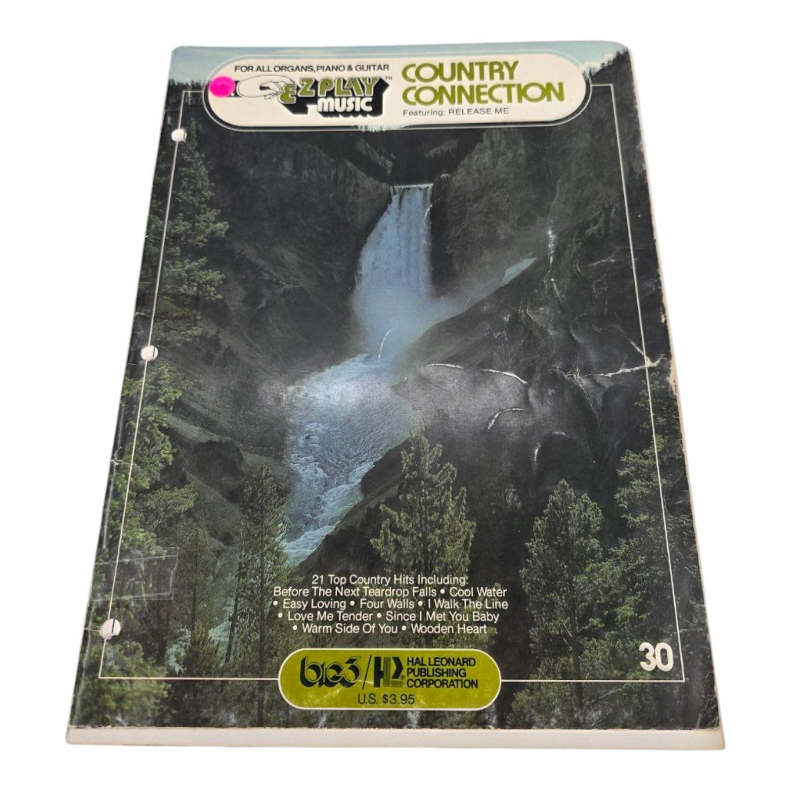 EZ Play Music 30 Country Connection Featuring Release Me Vintage Music Book