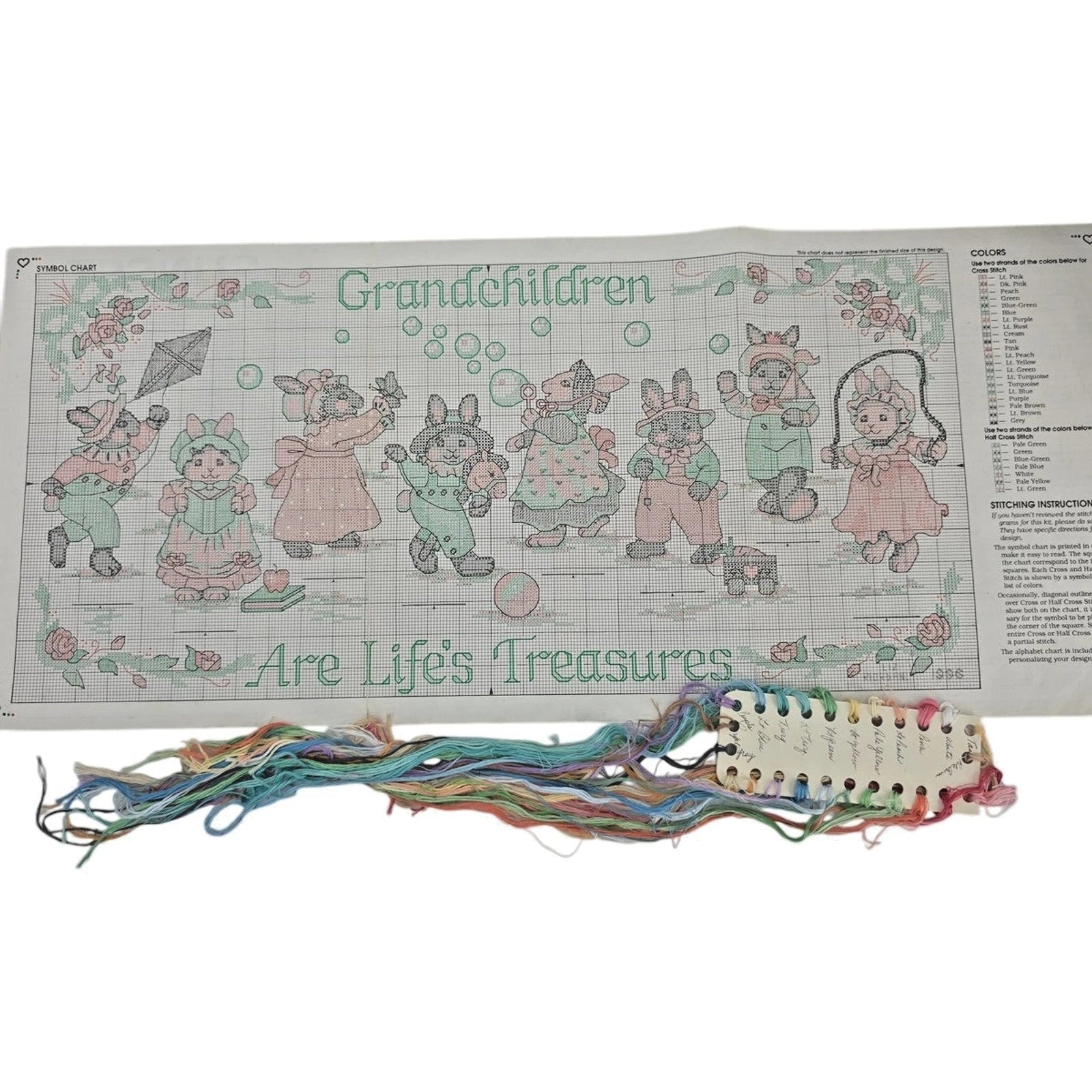 Sunset Counted Cross Stitch Kit Grandchildren Are Life's Treasures Vintage 1992