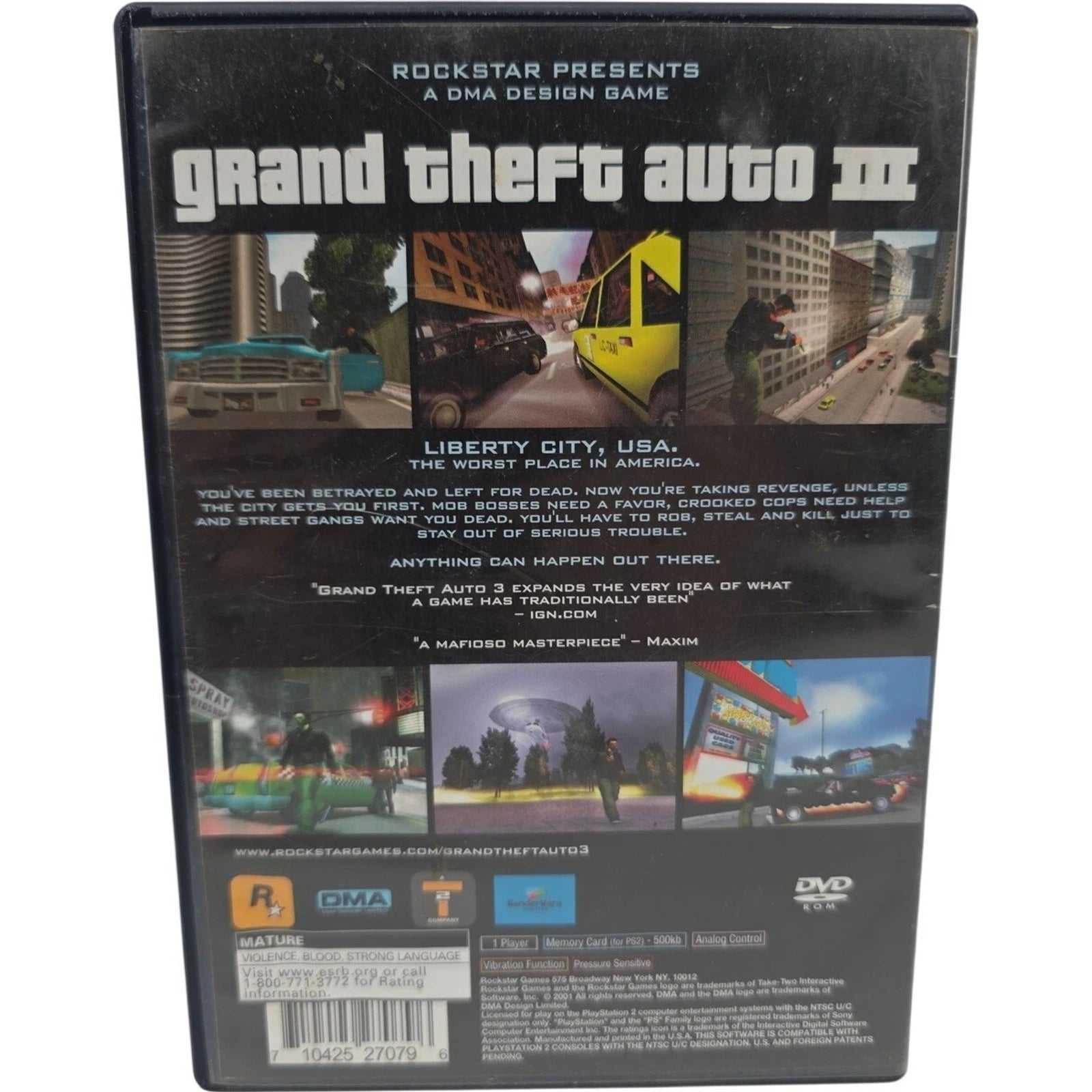 Grand Theft Auto III 3 Sony PlayStation 2 2001 PS2 Complete with Manual & Map