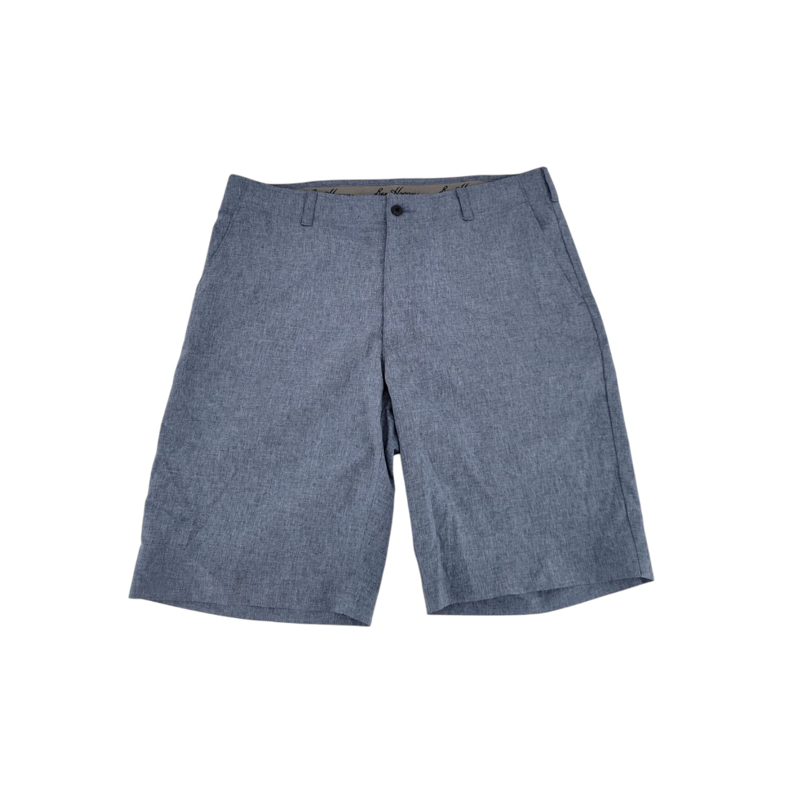 Ben Hogan Men's Blue Golf Shorts Size 36 Flat Front Stretch Polyester Blend