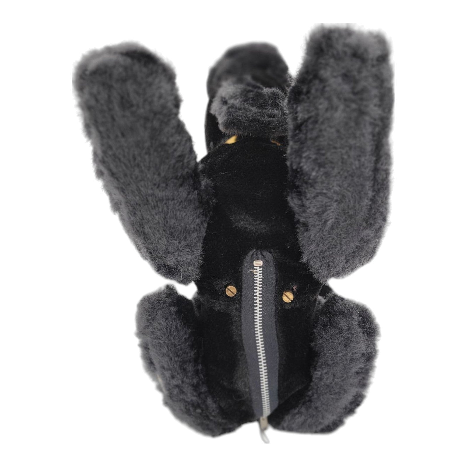 Vintage Black Plush Poodle Dog Stuffed Toy w/ Built-In Transistor Radio