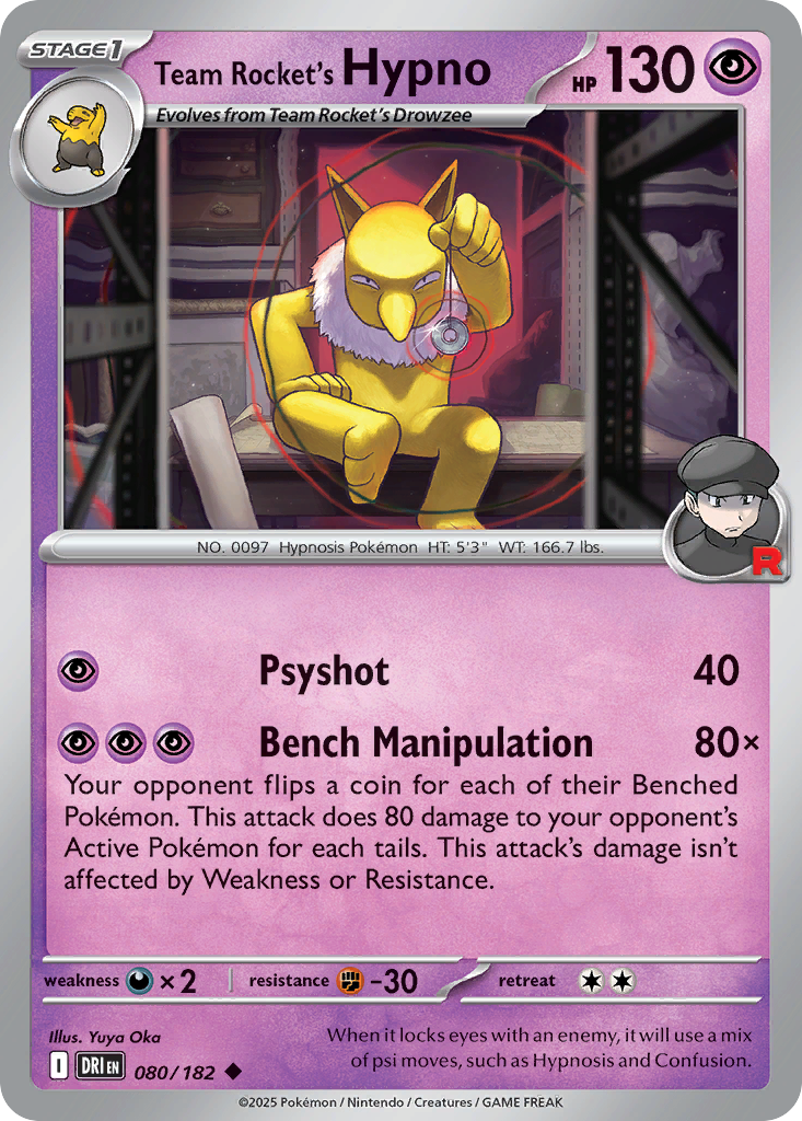 Team Rocket's Hypno 80/182 Destined Rivals