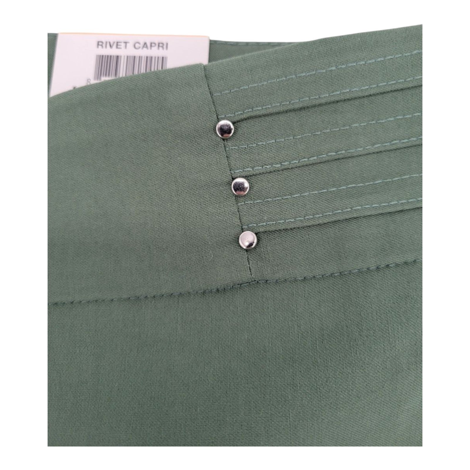 JM Collection Capri Pants S Blooming Cactus Green Stretch Comfort Waist
