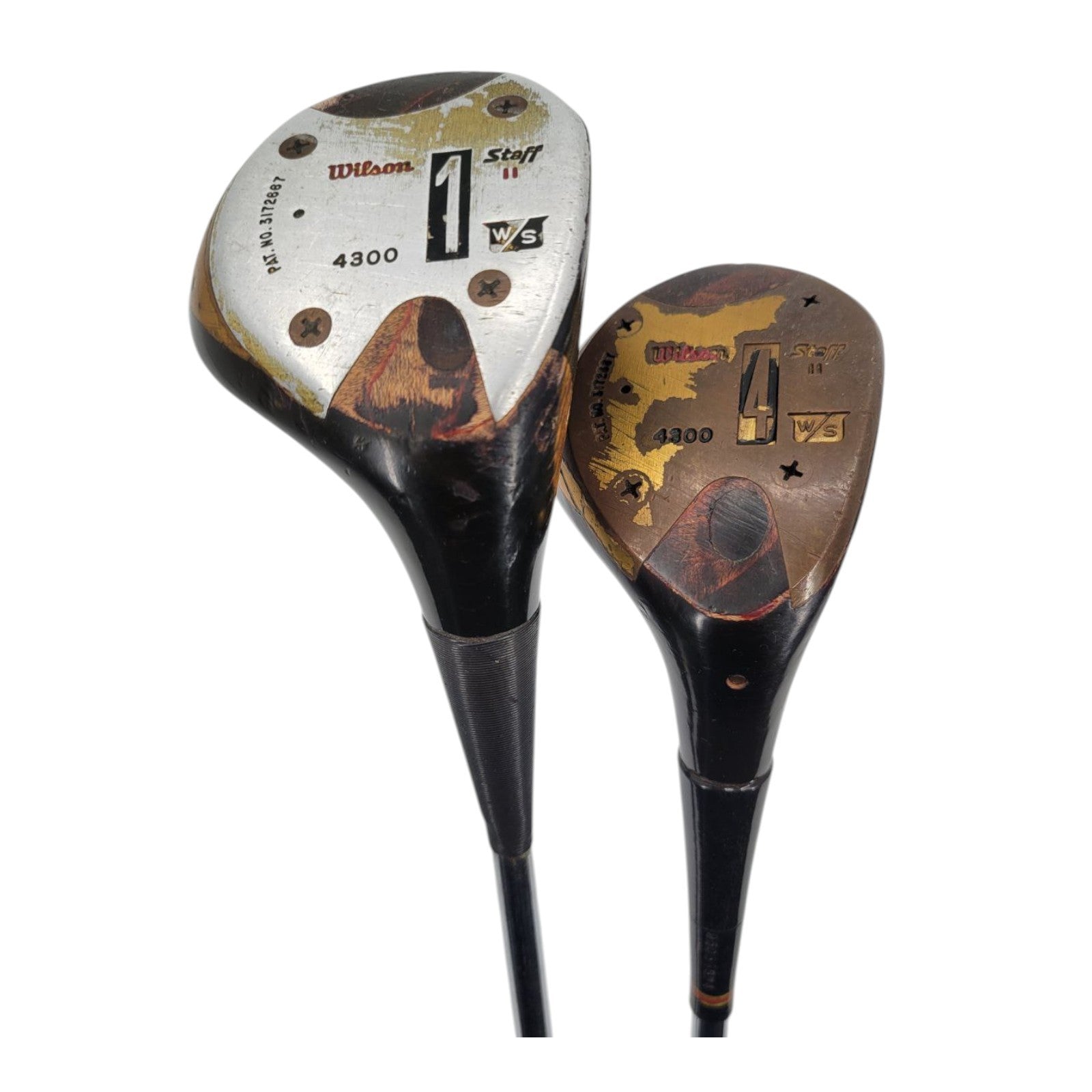 Wilson Staff II Mens RH Driver and 4 Wood Steel Shafts Original Swing Rite Grips