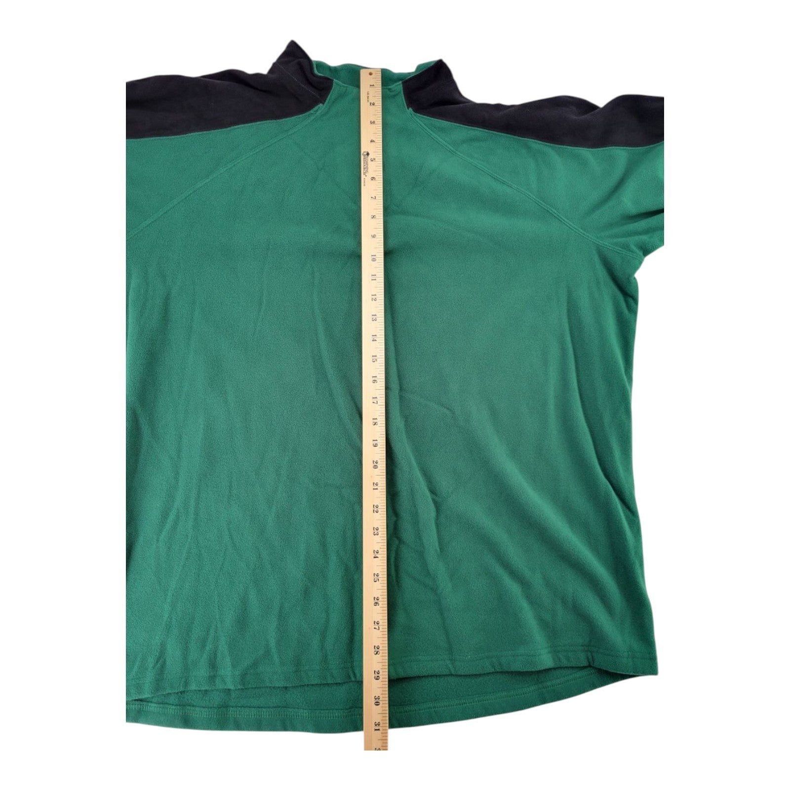 Augusta Sportswear Green Black Fleece Pullover Quarter Zip Adult XL