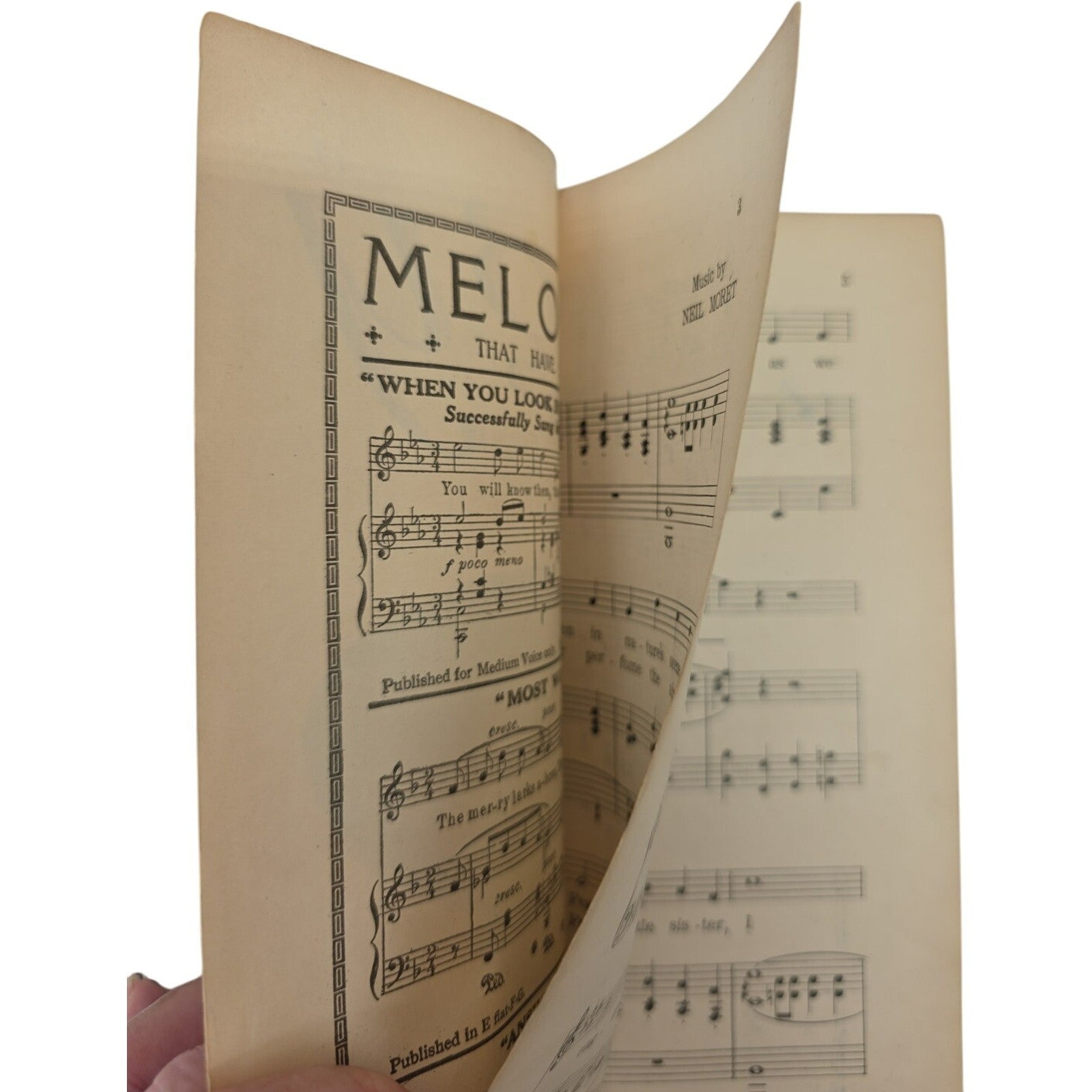 1919 Vintage Peggy By Neil Moret And Harry Williams Sheet Music