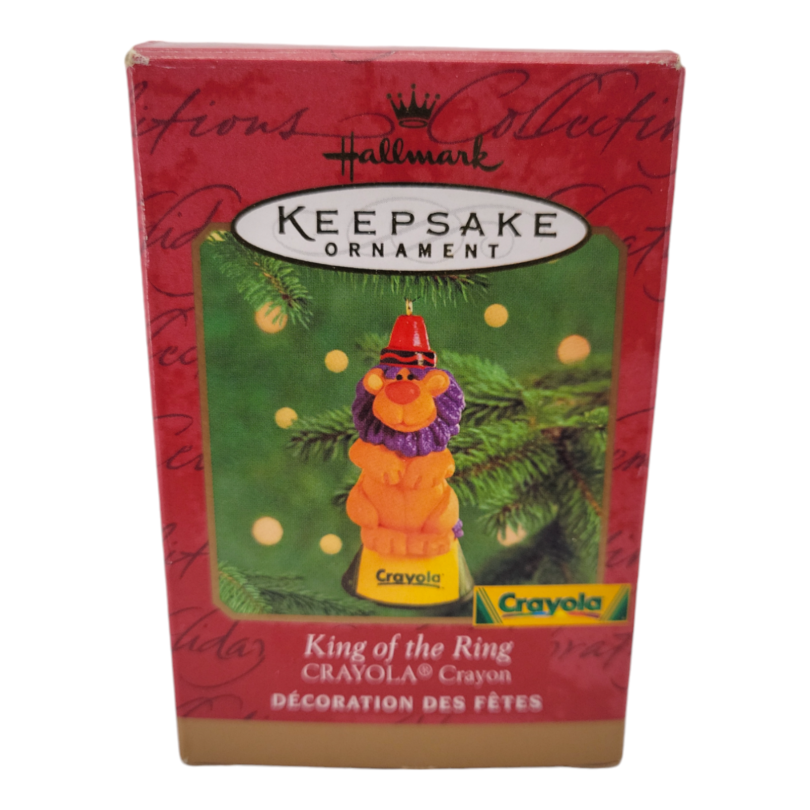 2000 Hallmark Keepsake Ornament King of the Ring Crayola Crayons Circus Lion
