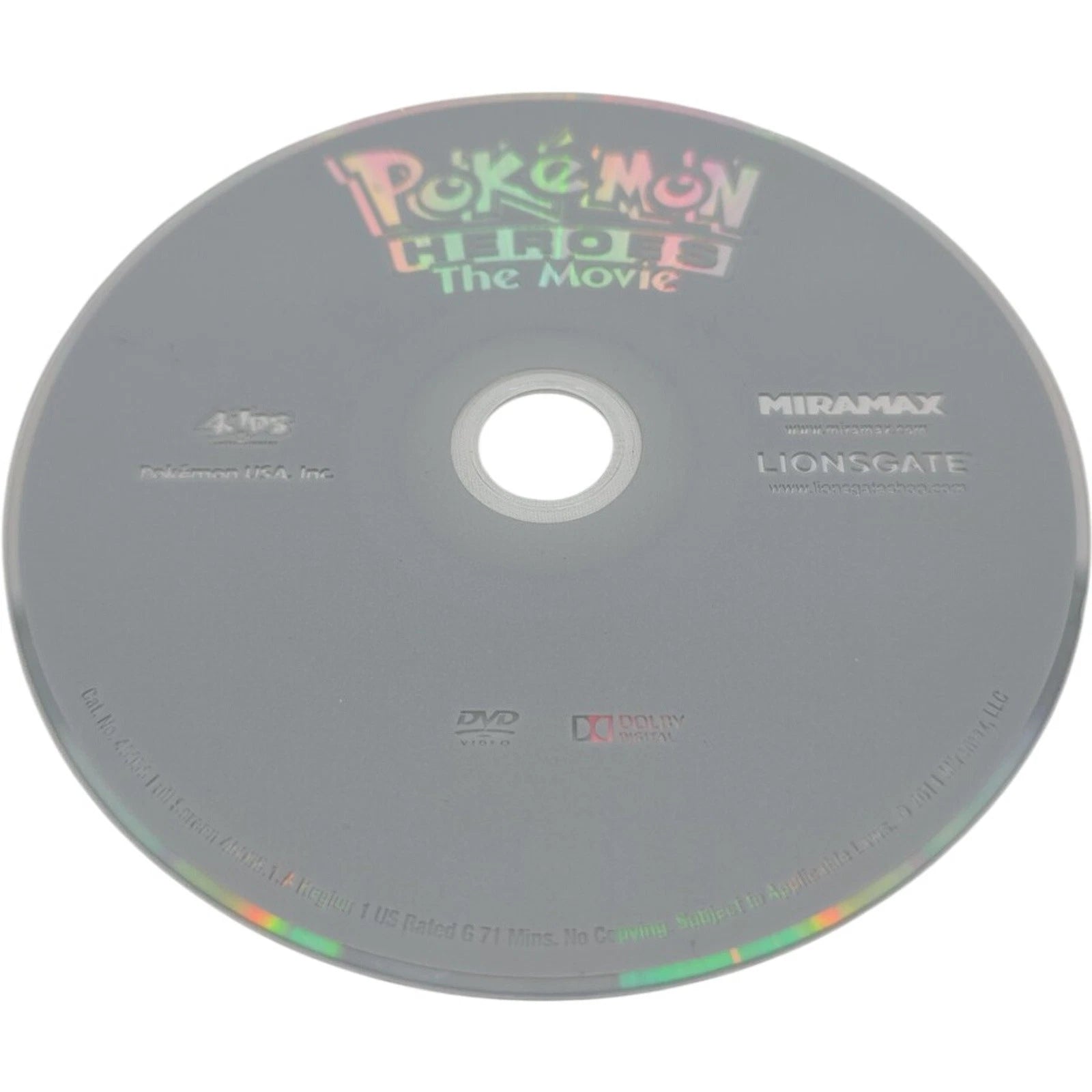 Pokemon 4ever DVD by Miramax Lionsgate Featuring Celebi and Suicune 2003