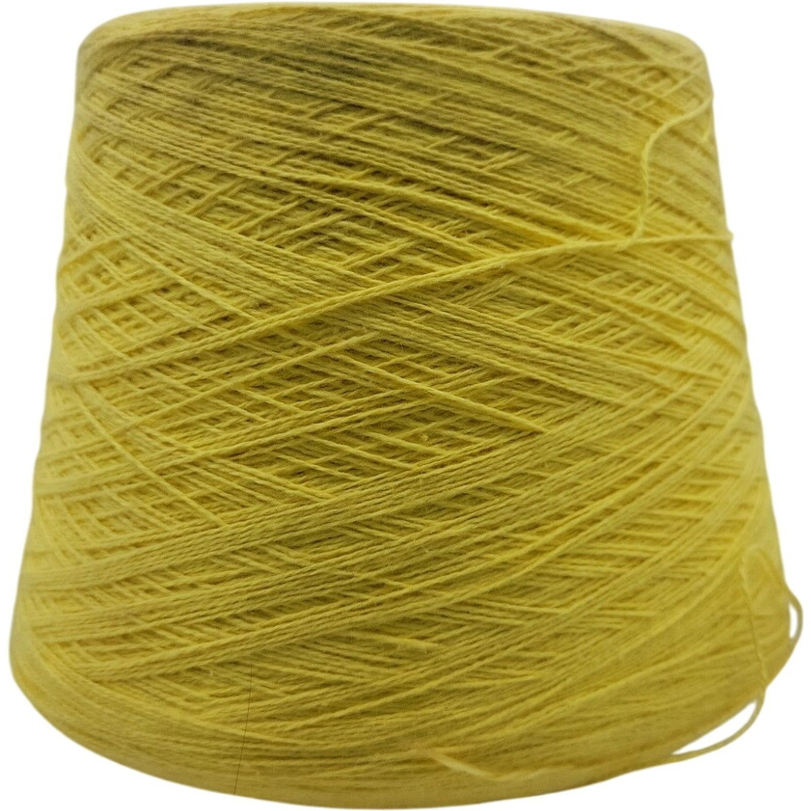 Vintage Yellow Cone Yarn Thread for Knitting, Weaving, Crochet, Craft