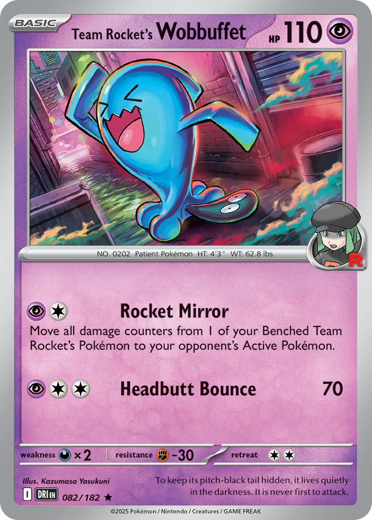 Team Rocket's Wobbuffet 82/182 Destined Rivals