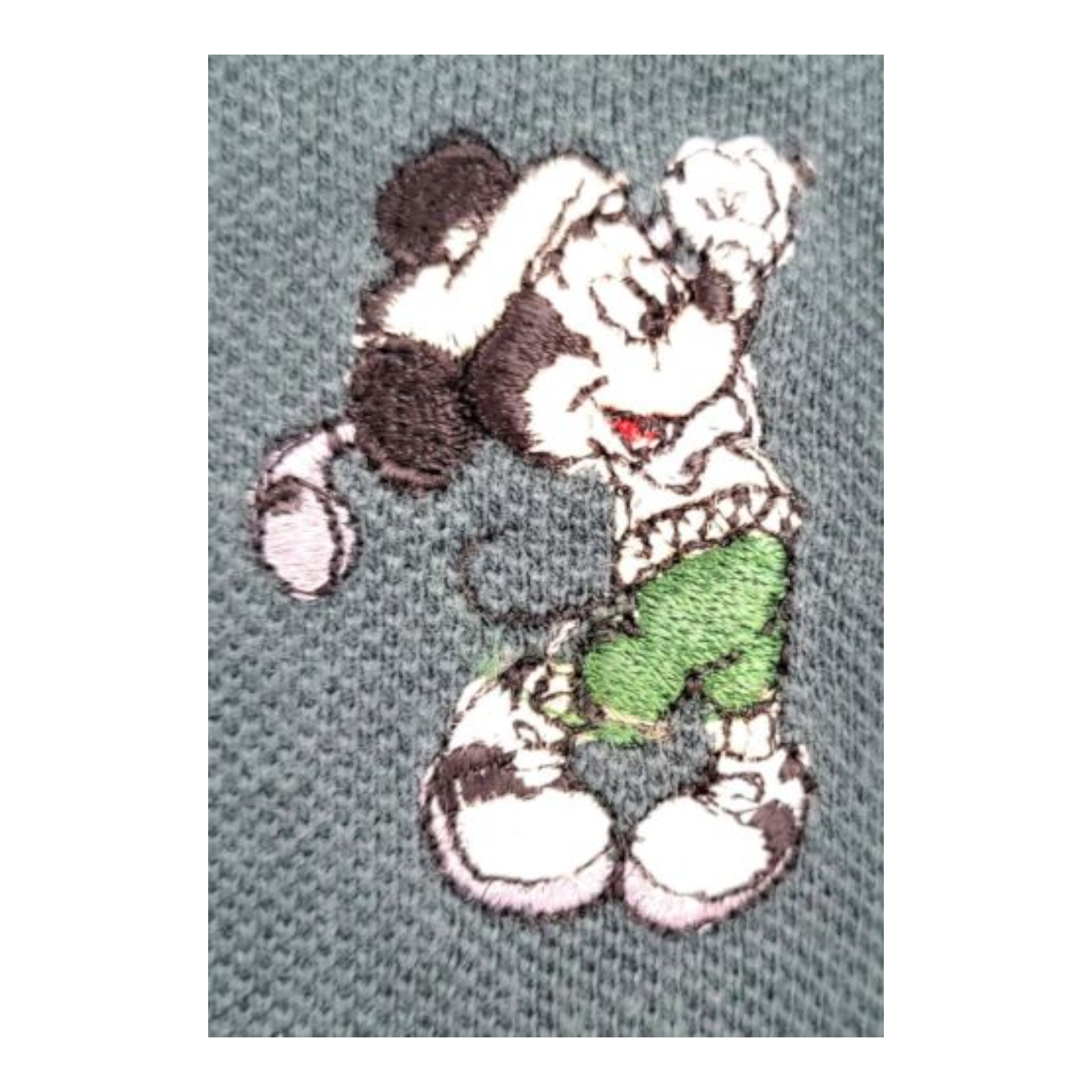 Walt Disney World Mens Golf Green SS Polo Shirt With Holiday Mickey Mouse XL