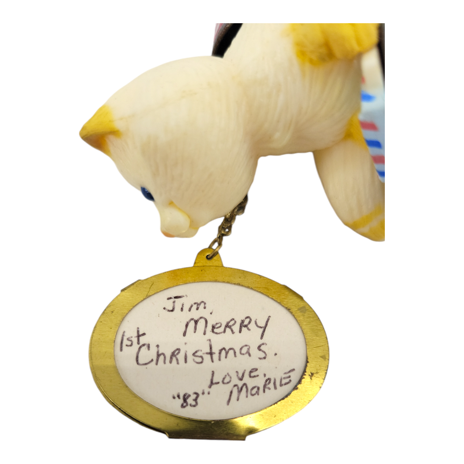 1983 Hallmark Keepsake Ornament Mailbox Kitten Cat Collectible Holiday Decor