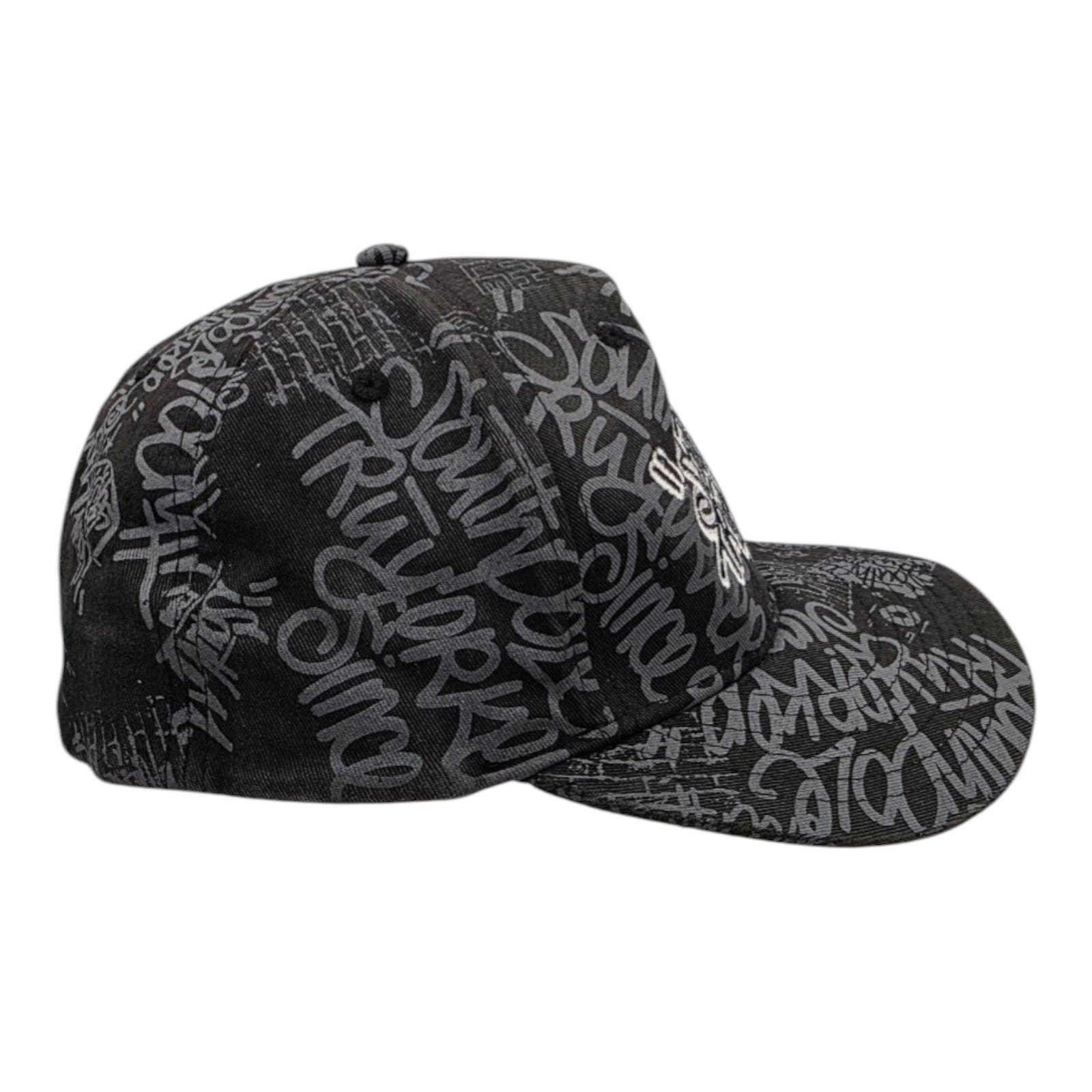 Southpole Authentic Collection Black Gray Graffiti Cap One Size