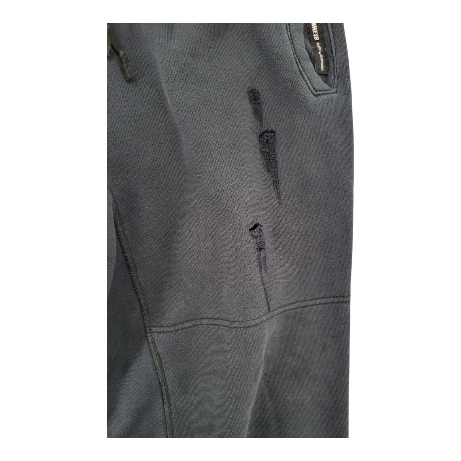 Nike SB Mens Fleece Joggers Black Skateboarding Pants Size 32x23.5