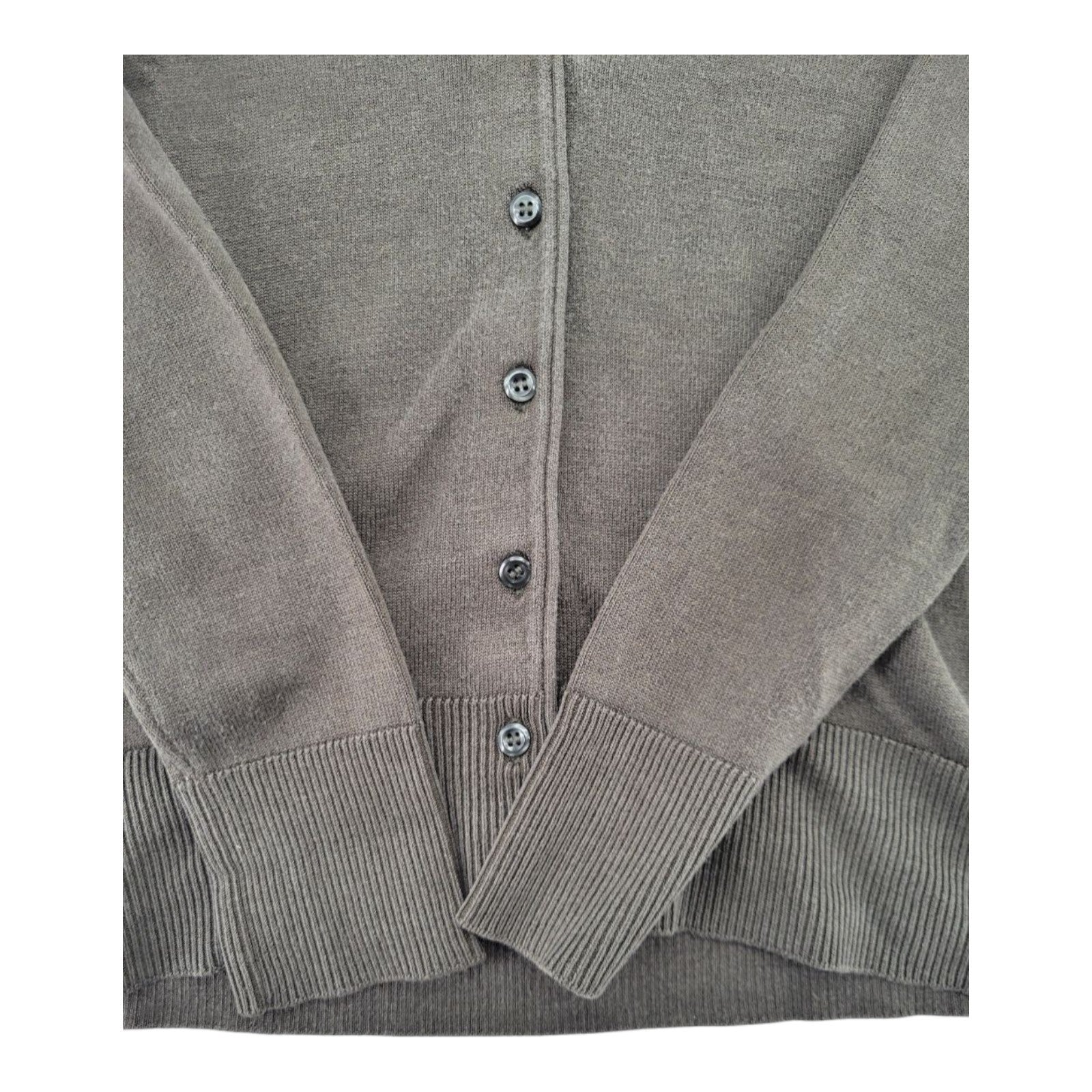 Ann Taylor LOFT Women's Taupe Silk Blend Cardigan V-Neck Button Front Sweater XS