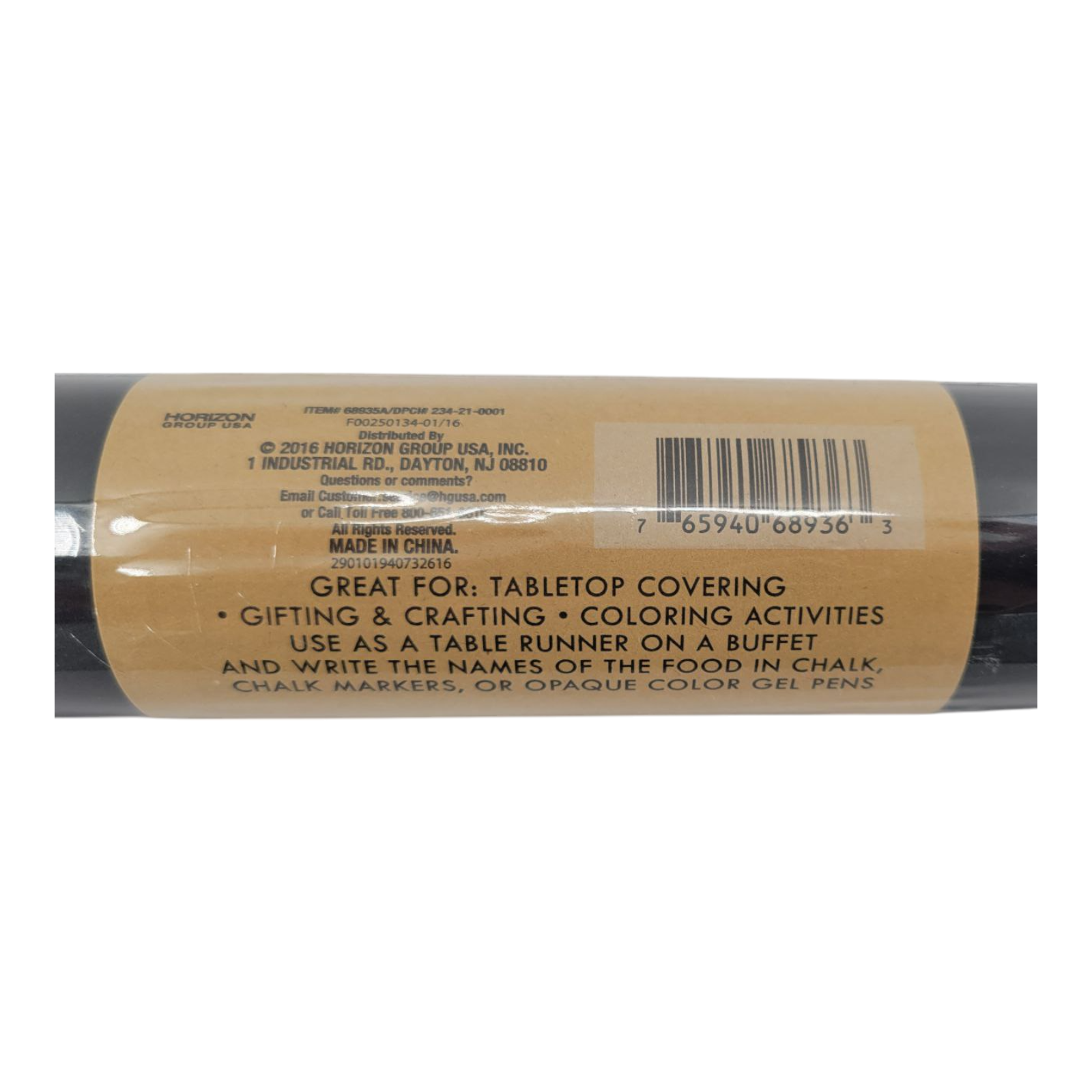 Horizon Group USA Chalkboard Paper Roll 17 in x 9.8 ft (43.1 CM X 2.9 M)