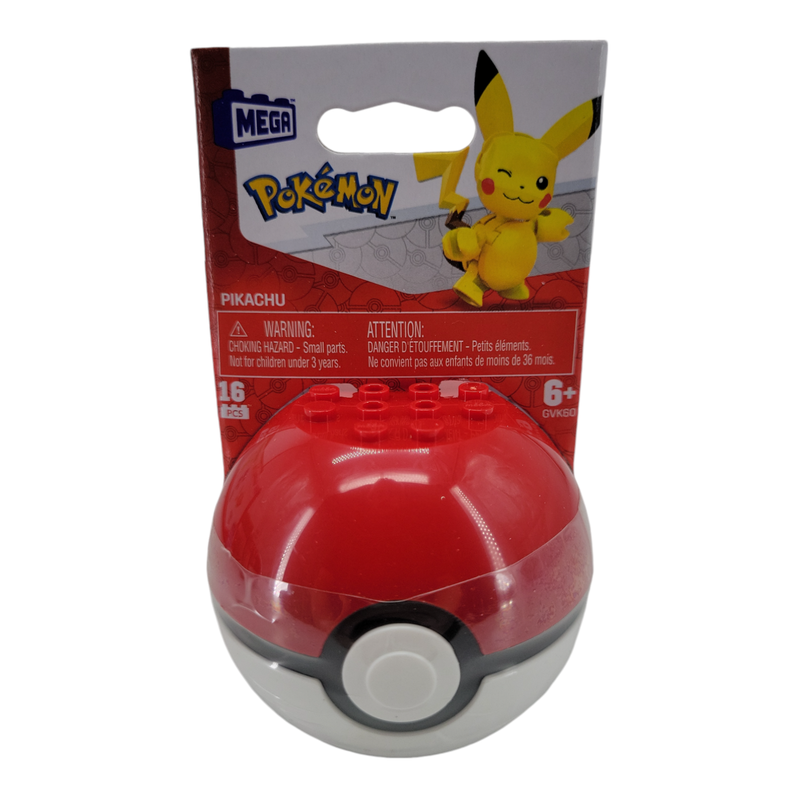 MEGA Pokemon Pikachu Building Set with 16 Pieces and Poke ball