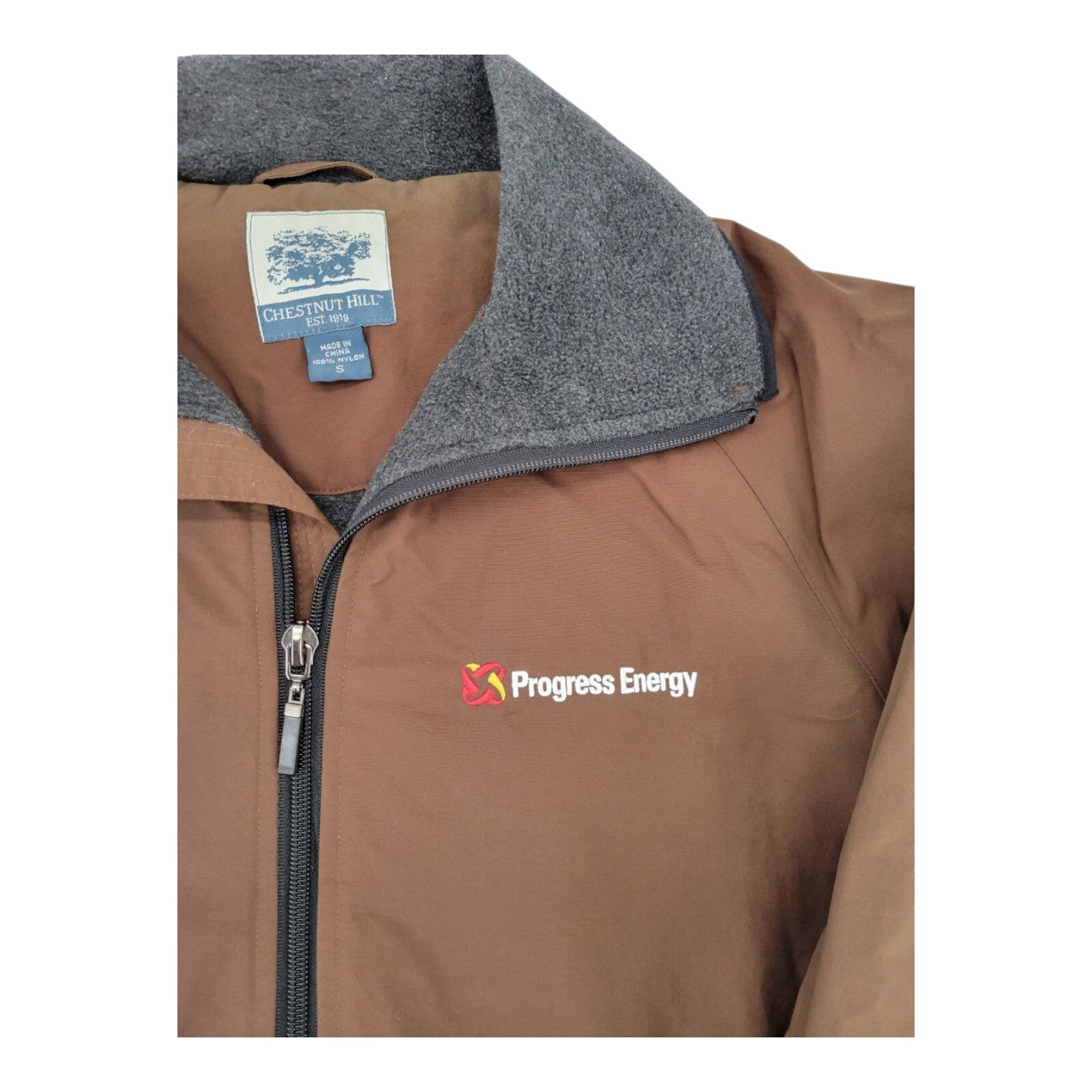 Chestnut Hill Progress Energy Diversity Team Brown Jacket Pockets Mens Size S