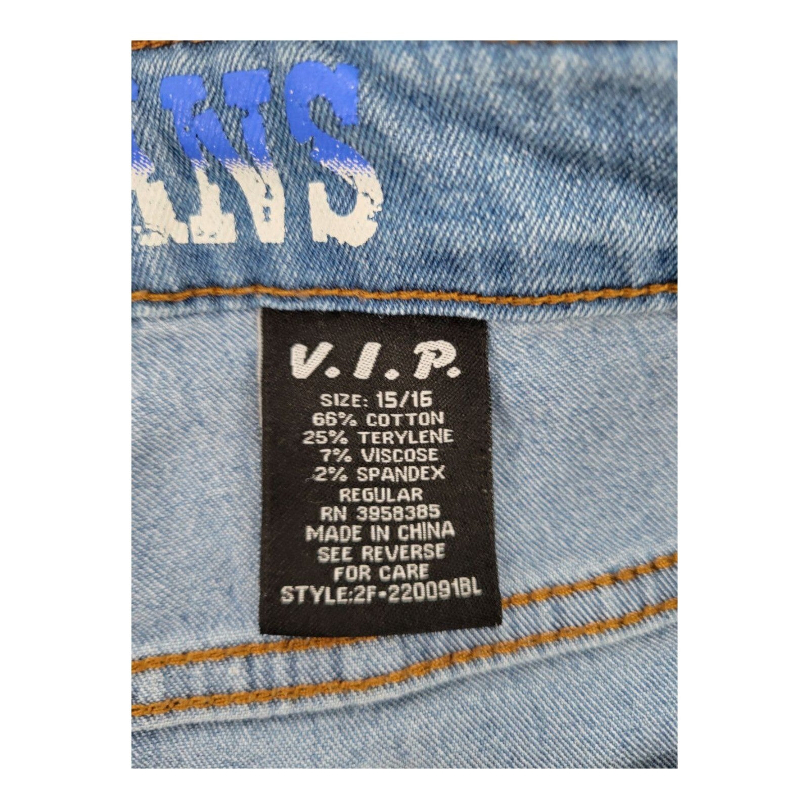 VIP Jeans Womens Light Wash Skinny Stretch Denim Pants Size 15/16