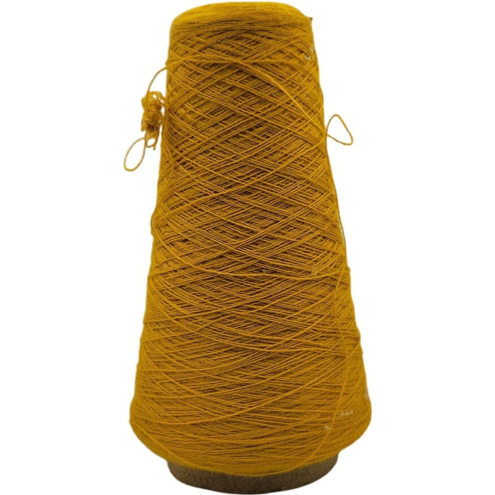 Vintage Pisgah Yarn Gold 2/24 Cone Yarn Weaving Knitting Lot 3990