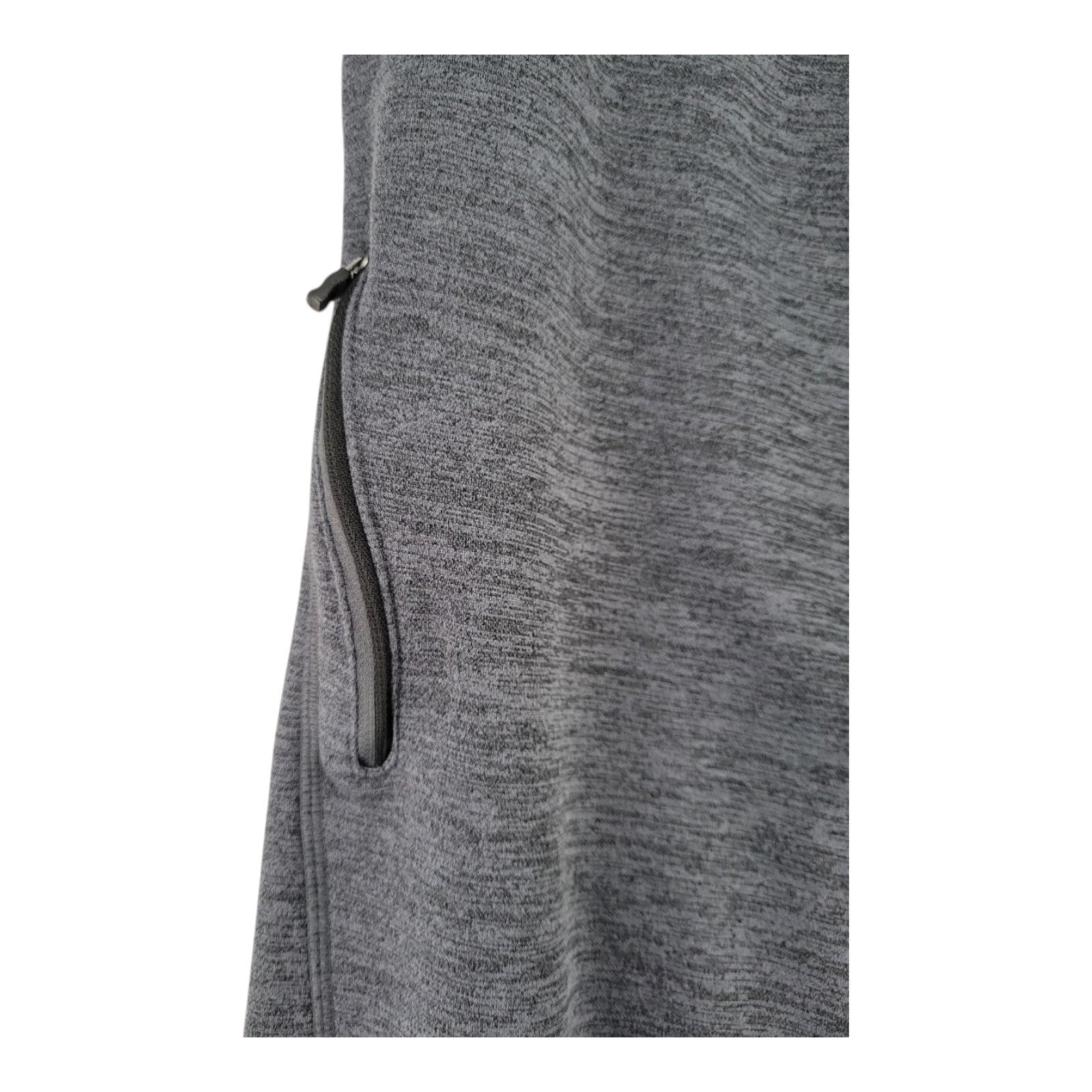 AND1 Men's Gray Fleece Jogger Sweatpants Size L Zipper Pockets Pull-On
