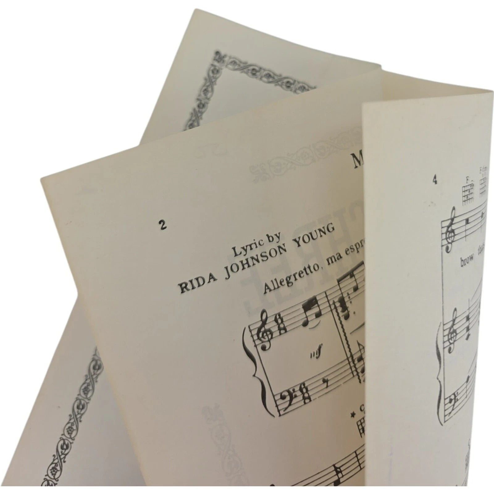Vintage Sheet Music Mother Machree Lyrics by Rida Johnson Young