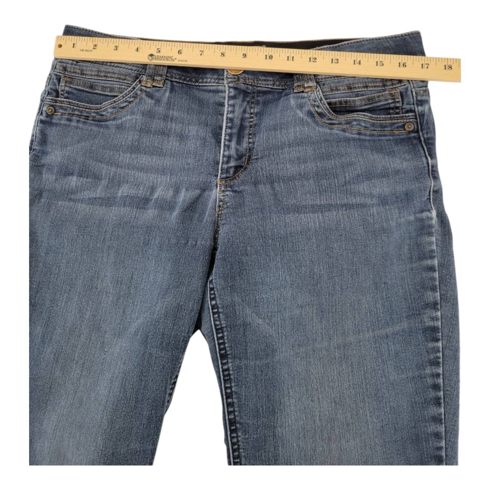 Democracy Women's Ab Tech Skinny Jeans Size 12 Blue Stretch Denim