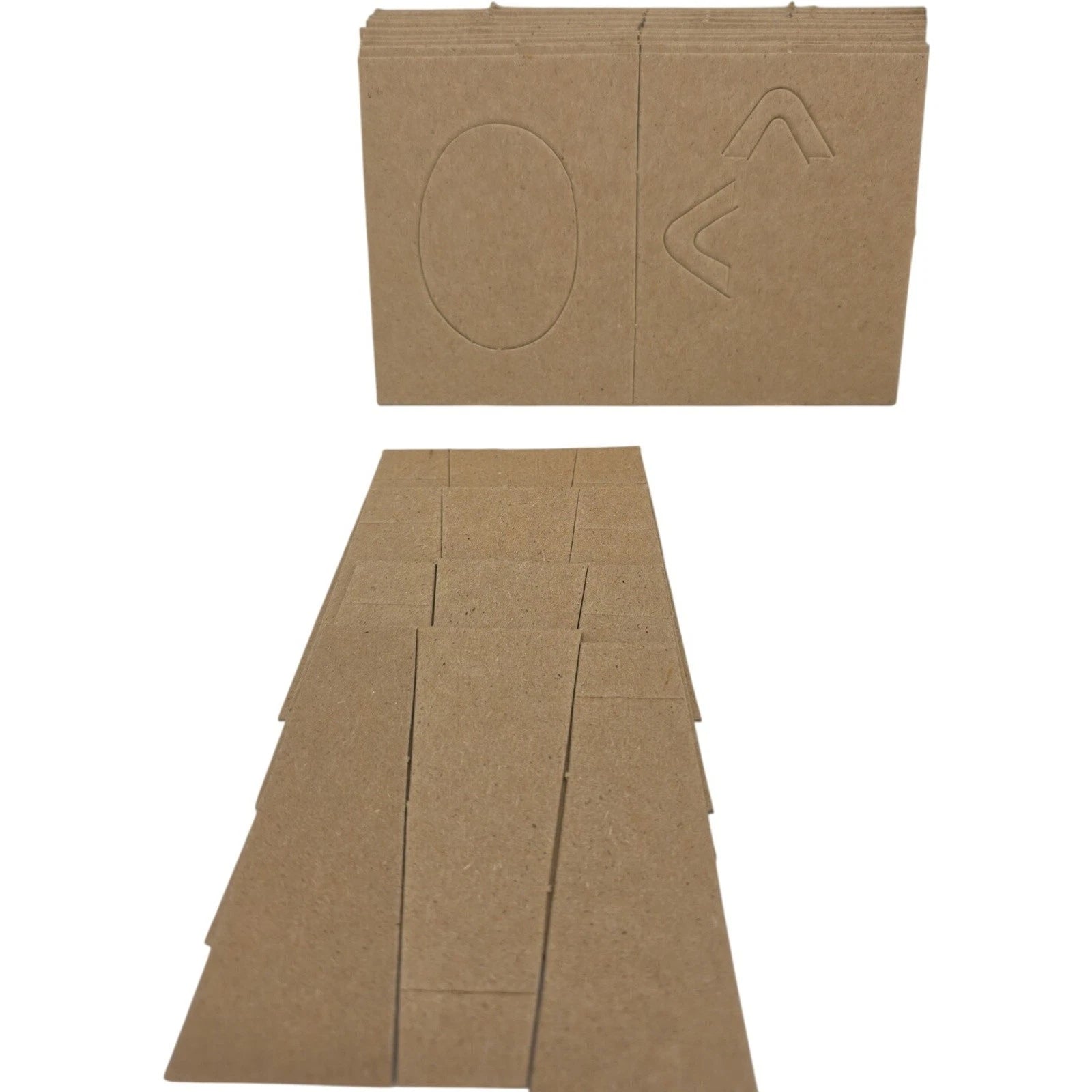 Assorted Cardboard Oval and Heart Mat Boards with Back Boards and Easel Stands