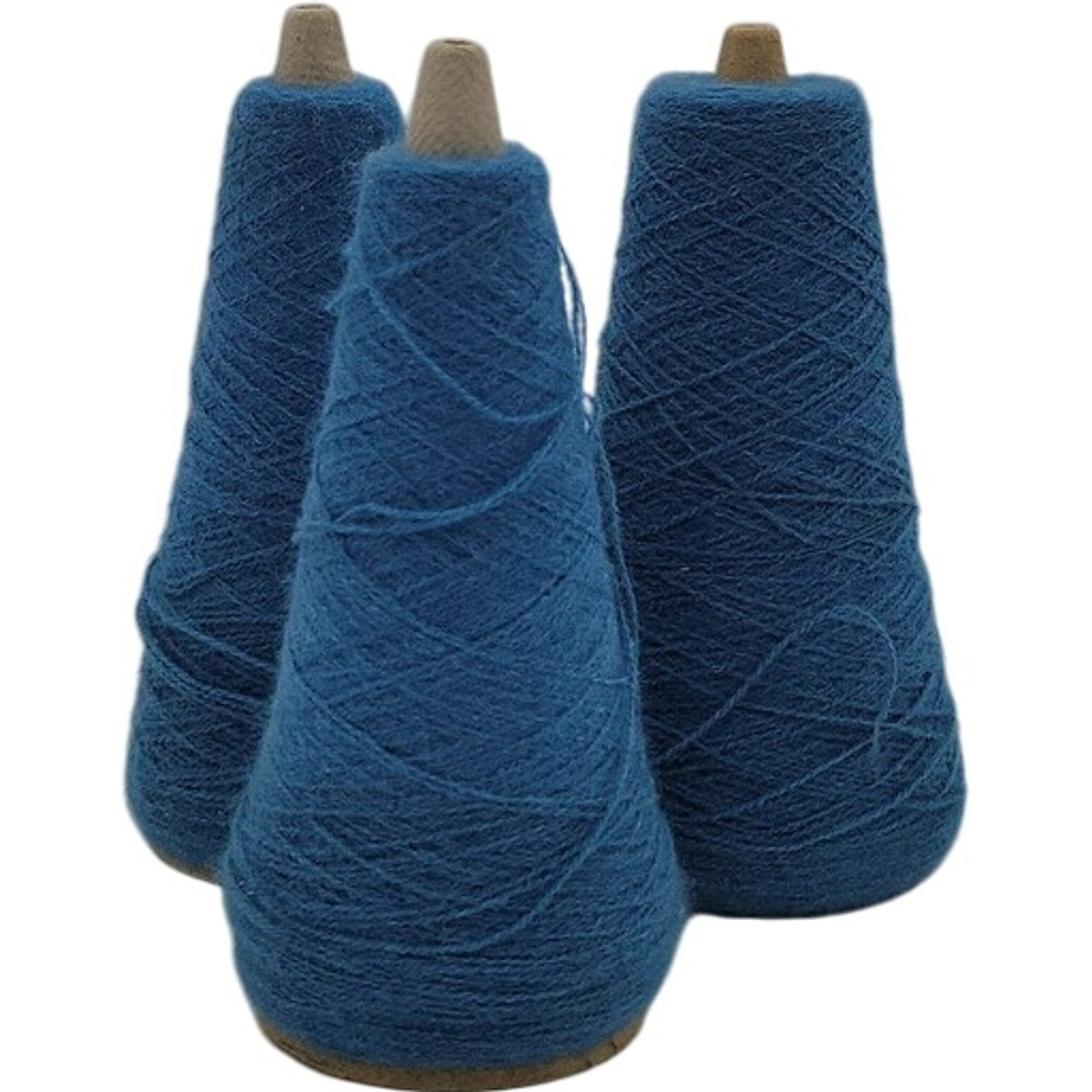 Vintage Templon 2/24 Acrylic Cone Yarn Blue Heather S-83353 Lot of 3