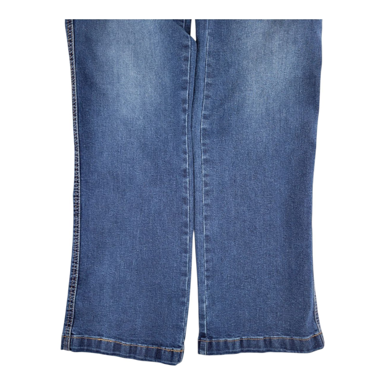 Flamingo Womens Stretch Denim Straight Leg Jeans Blue Size L