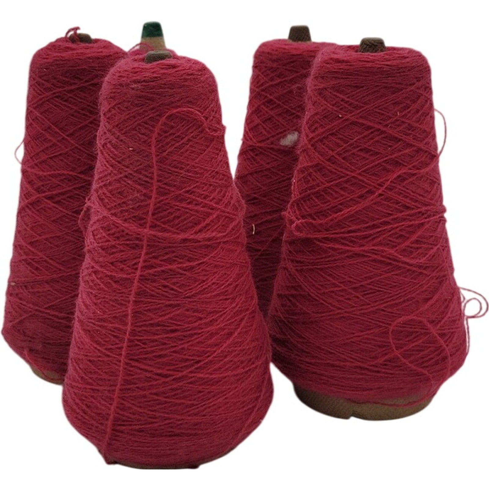 Vintage Templon 2/24 Raspberry Heather Yarn Cone S-83351 Lot of 5