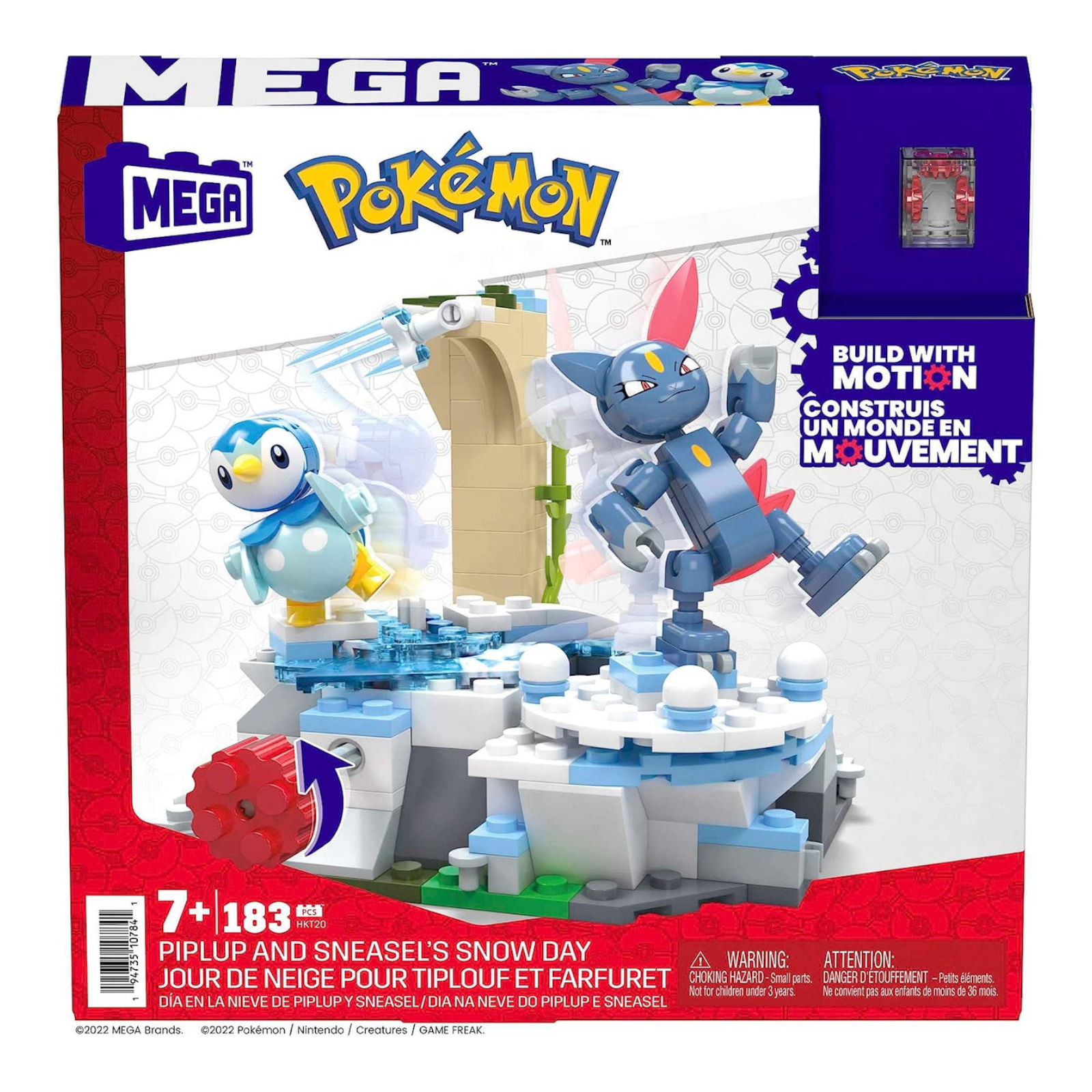 Mattel Mega Pokémon Piplup and Sneasels Snow Day 171 Piece Building Set