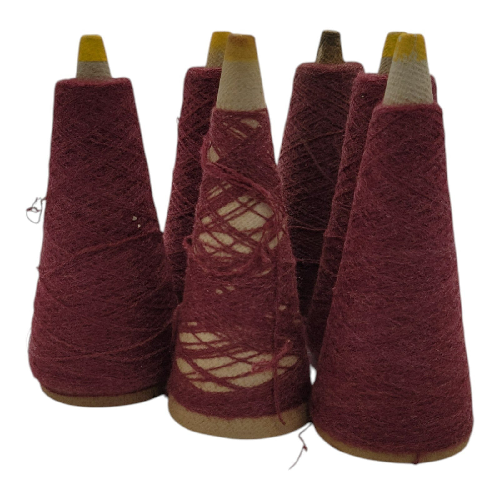 Vintage Templon 2/24 Berry Heather Yarn Cone Lot of 6