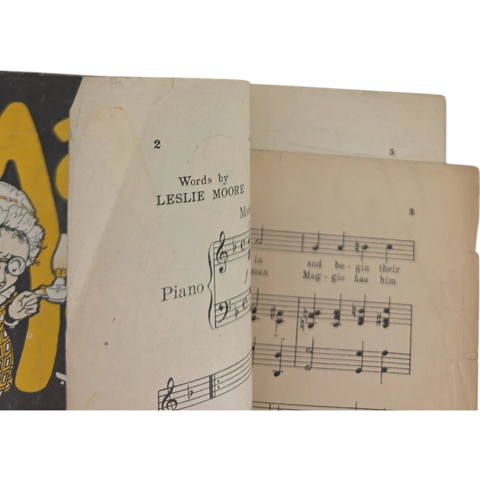 1923 Vintage Sheet Music Maggie Yes Ma'am Come Right Up Stairs by Leslie Moore