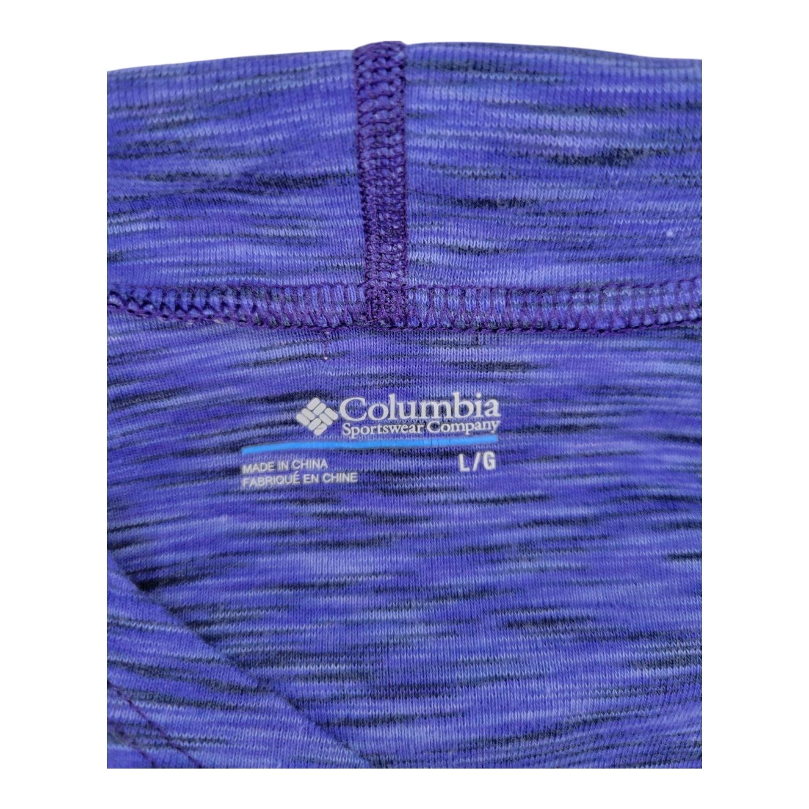 Columbia Women's Blue Hooded Pullover Shirt Size L Long Sleeve Stretch