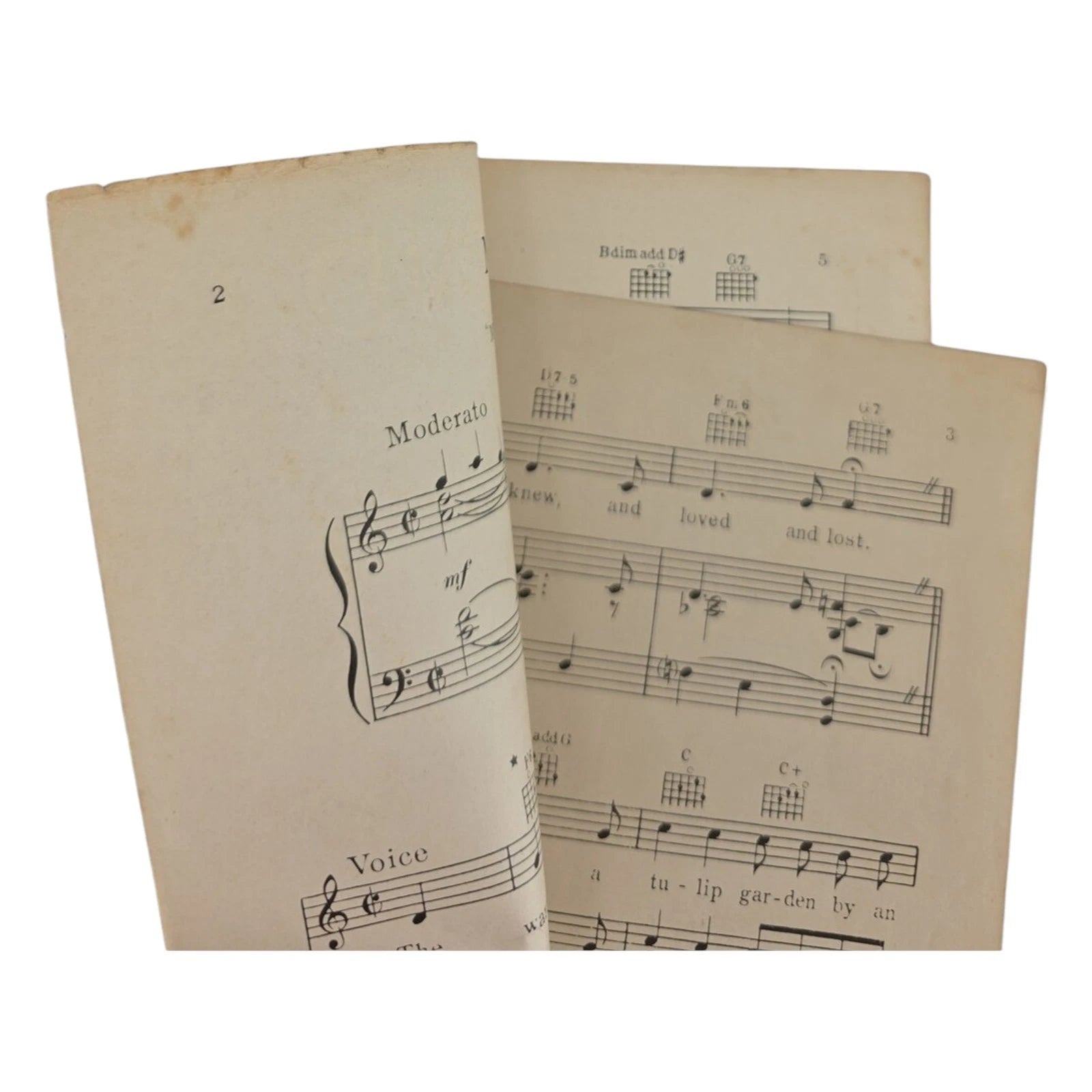 My Sister and I by Dirk Van der Heide Guitar & Piano Sheet Music 1941 Vintage