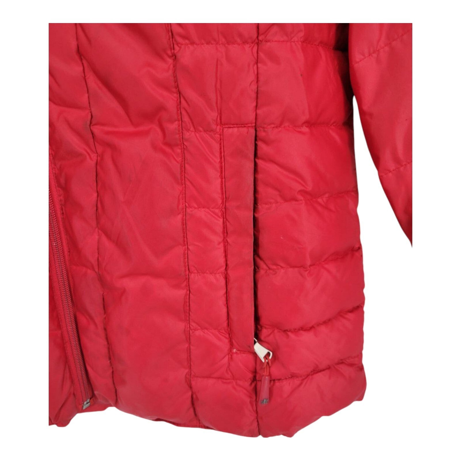 GIII Duck Down Puffer Jacket Womens Red Full Zip Collared Outdoor Size Medium