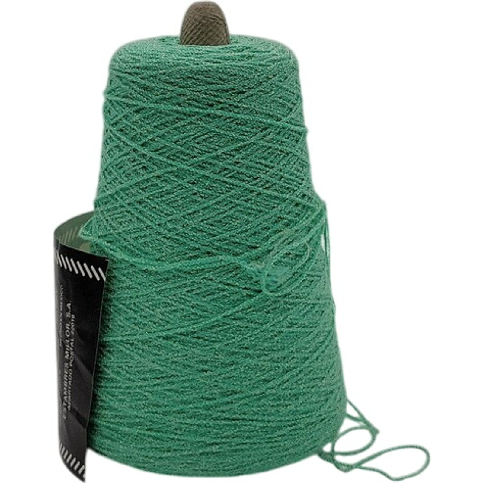 Vintage Tepeyac Estambres Millor Acrylic Cone Yarn Jade 630 B Lot 8158