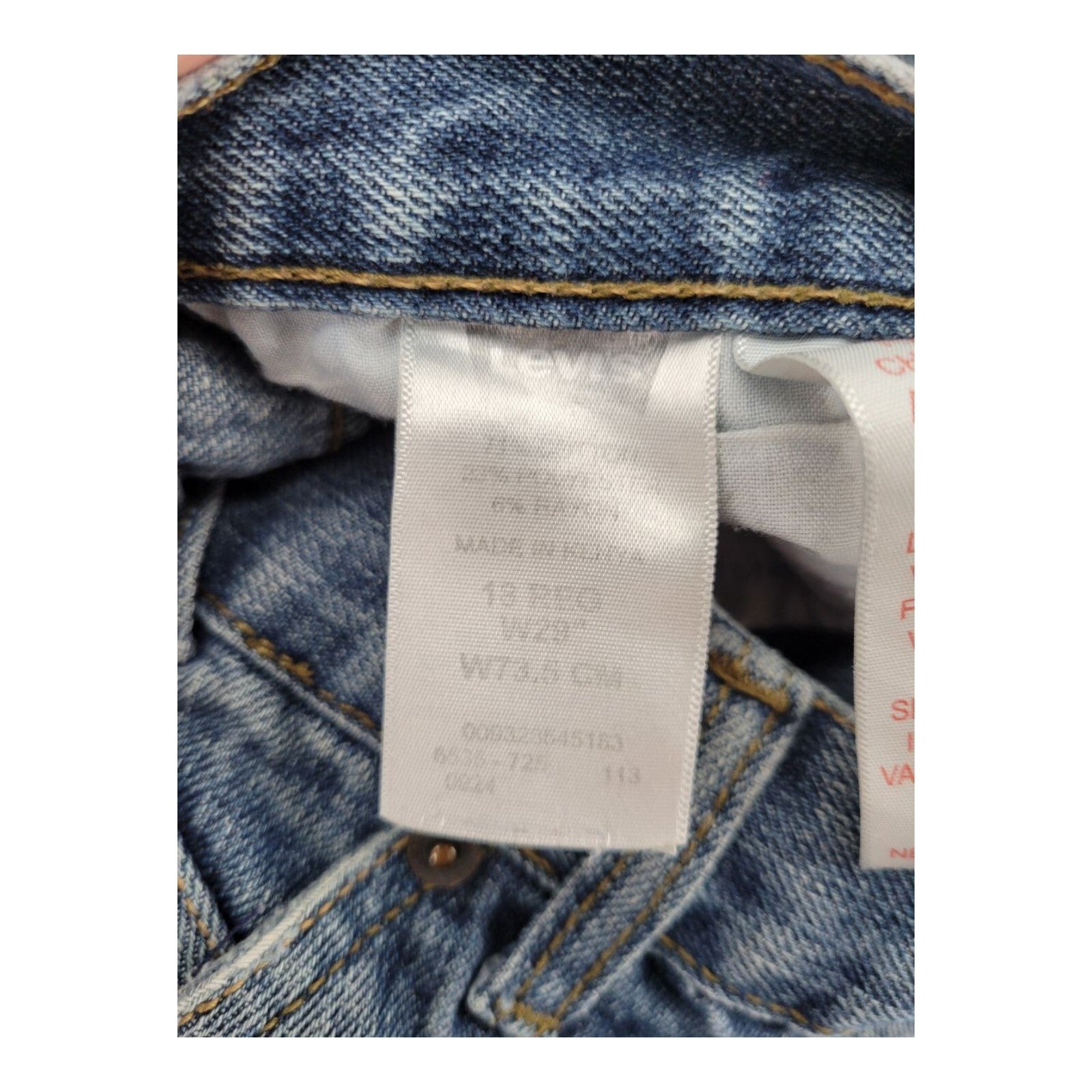 Levi's Denim Shorts Mens Blue Loose Straight Fit Carpenter Pockets Size 30