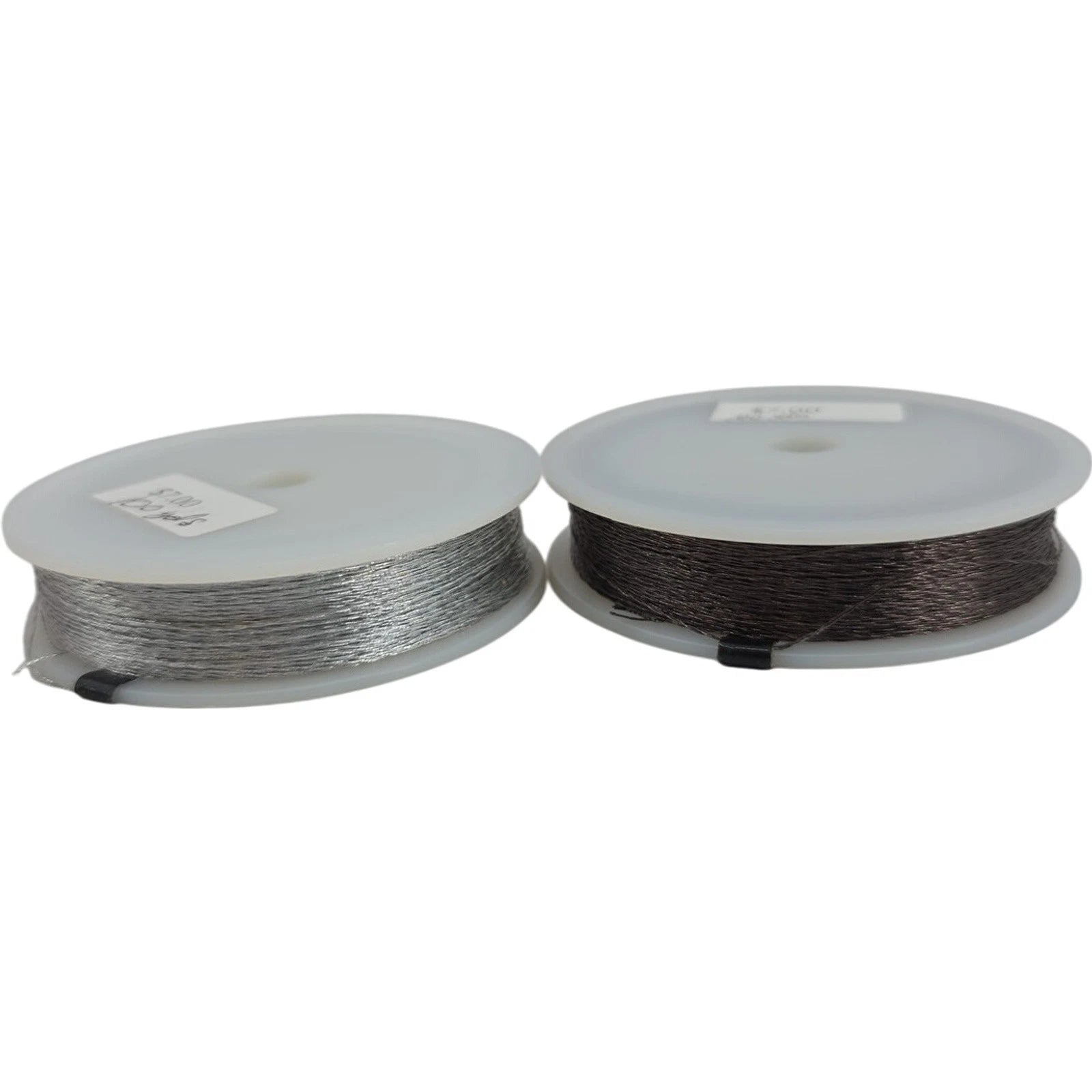 Beading Wire Jewelry Making Thread Spools Set of 2 Silver and Brown