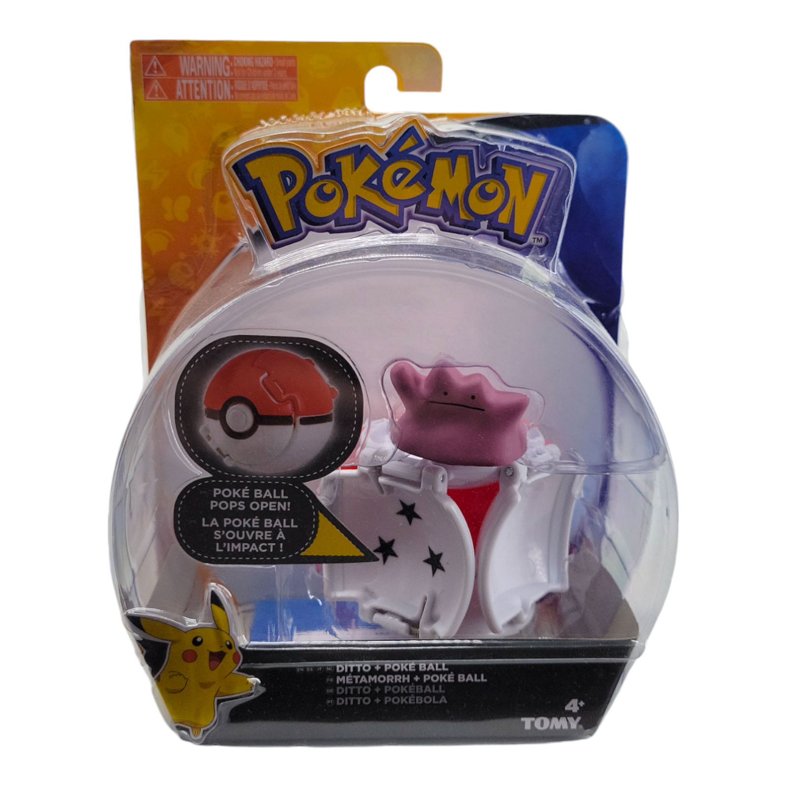 Pokémon Throw 'N' Pop Ultra Ball with Ditto 2" Action Figure by TOMY