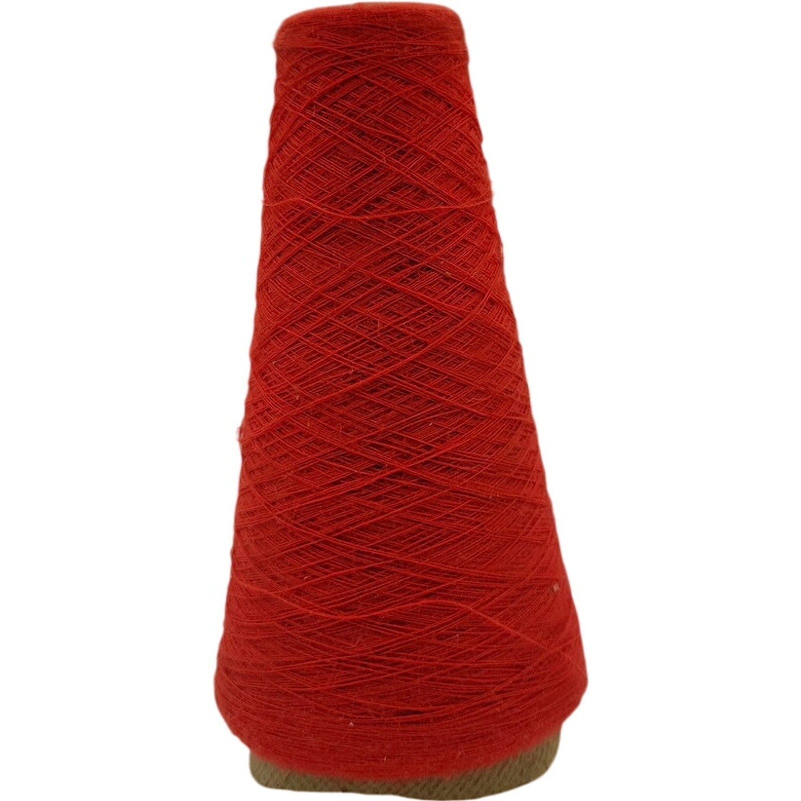 Vintage Pisgah Yarns 1/28 Lipstick Red Weaving Knitting Cone Yarn Lot 0193