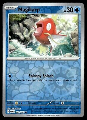 Pokemon 2023 Scarlet & Violet 151 Magikarp Reverse Holo Common #129 Near Mint