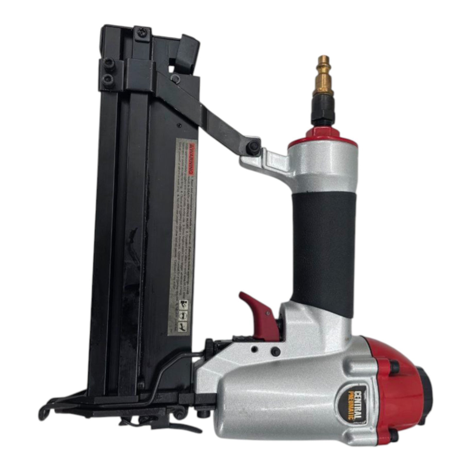 Central Pneumatic 18 Gauge 2 in 1 Air Nailer Stapler Model 63156 w/ Box & Manual