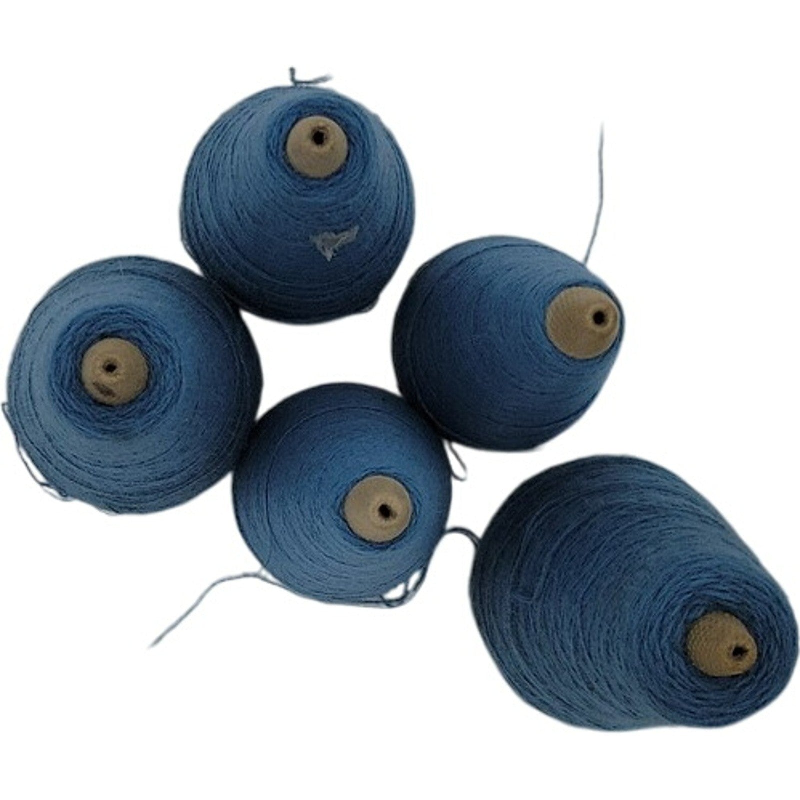 Vintage Phoenix Dye Works 2/24 Acrylic Yarn Cone Federal Blue 449011 Lot of 5