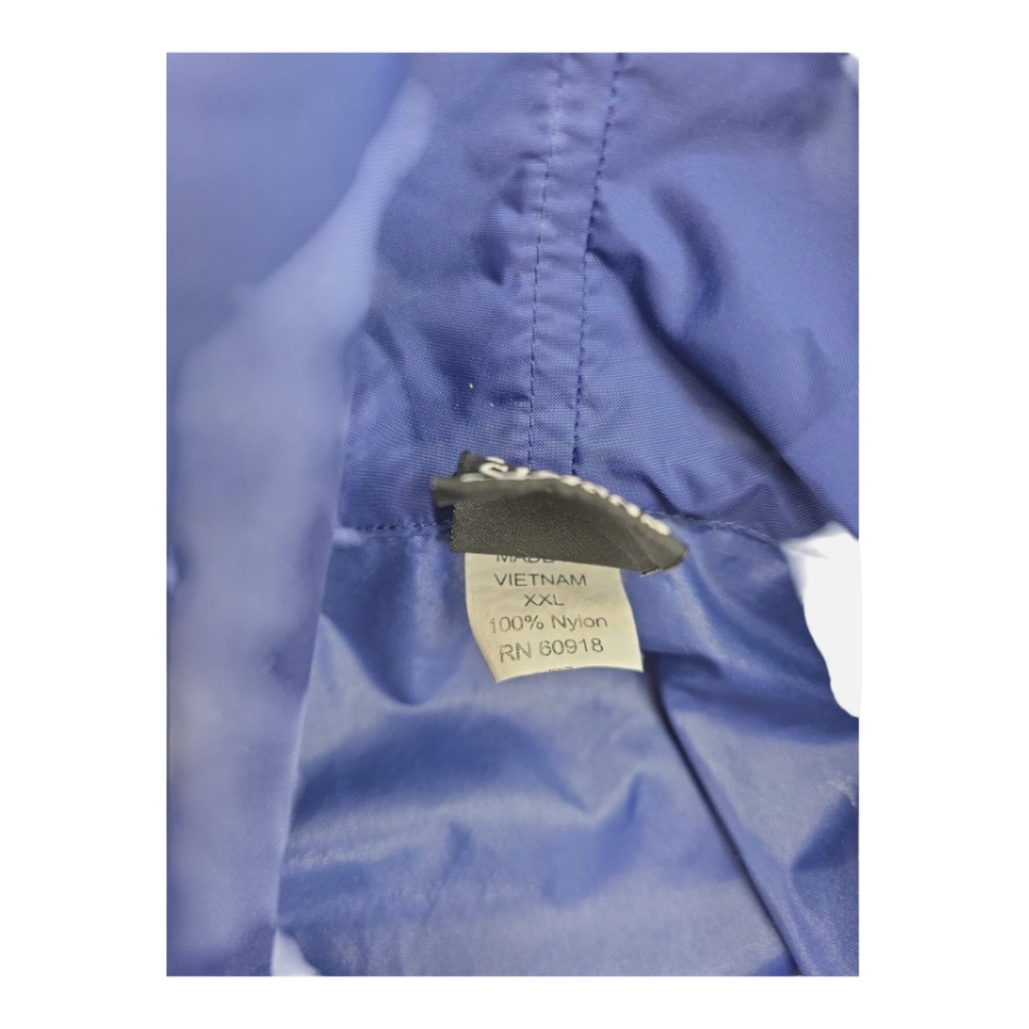 Sierra Designs Blue Nylon Hooded Zippered Golf Rain Jacket Size XXL